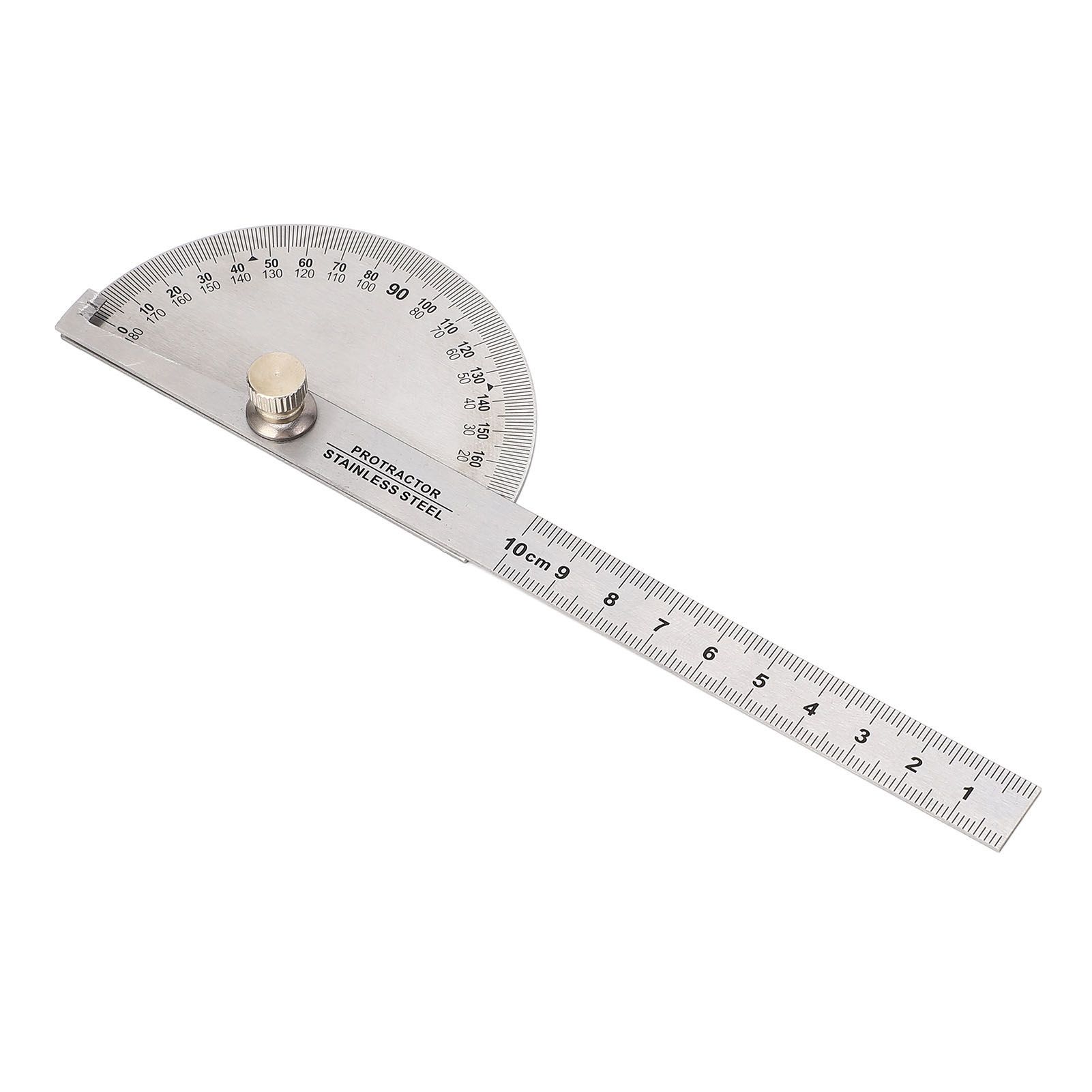 Angle Protractor Stainless Steel Portable Adjustable 0 to 180 Degree Angle view 11