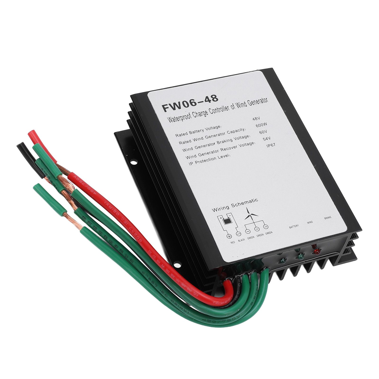 MPPT Wind Turbine Charge Controller 48V Led IP67 Water Resistant Automatic