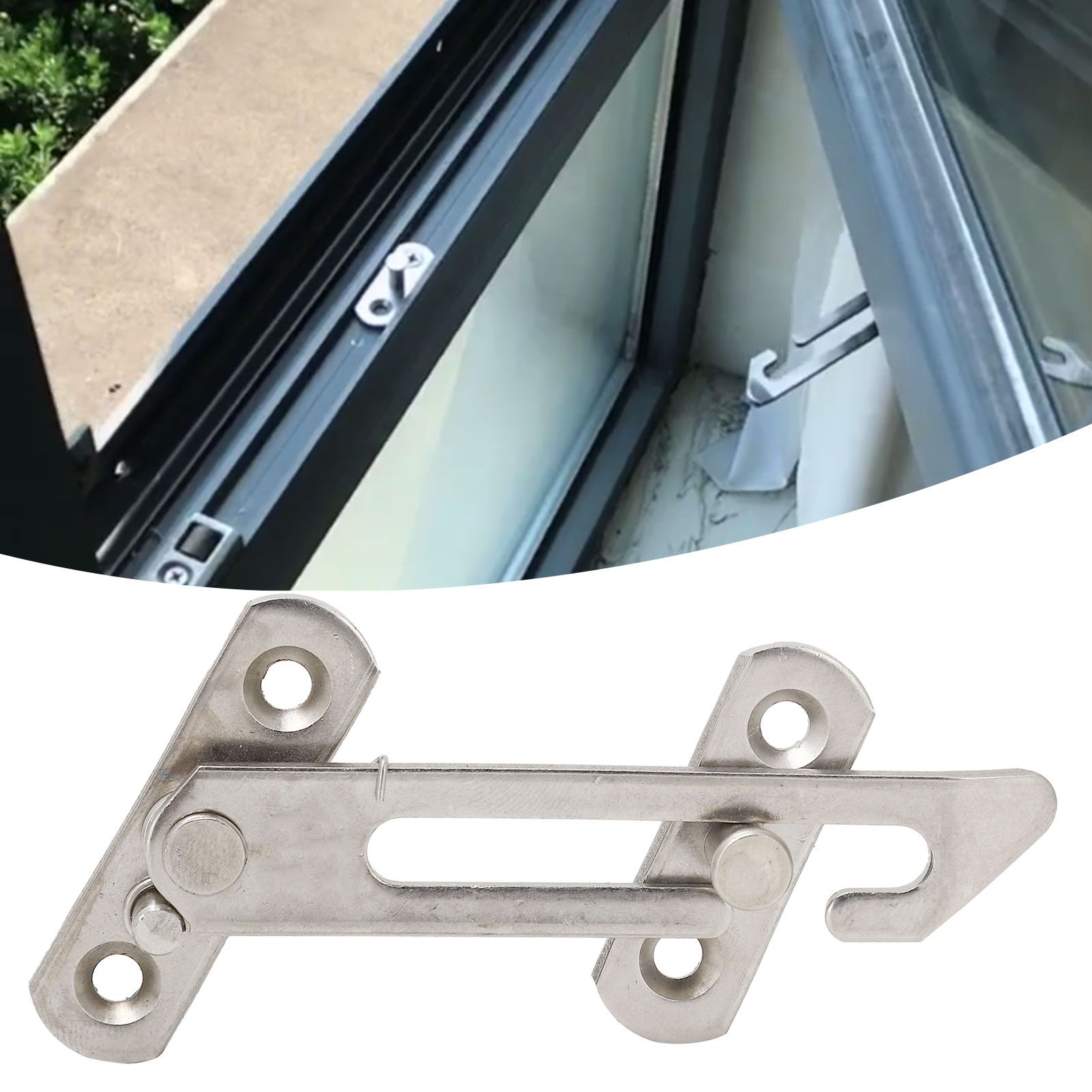 Stainless Steel Casement Stopper Safety Window Opening Restrictor Lock Window view 11
