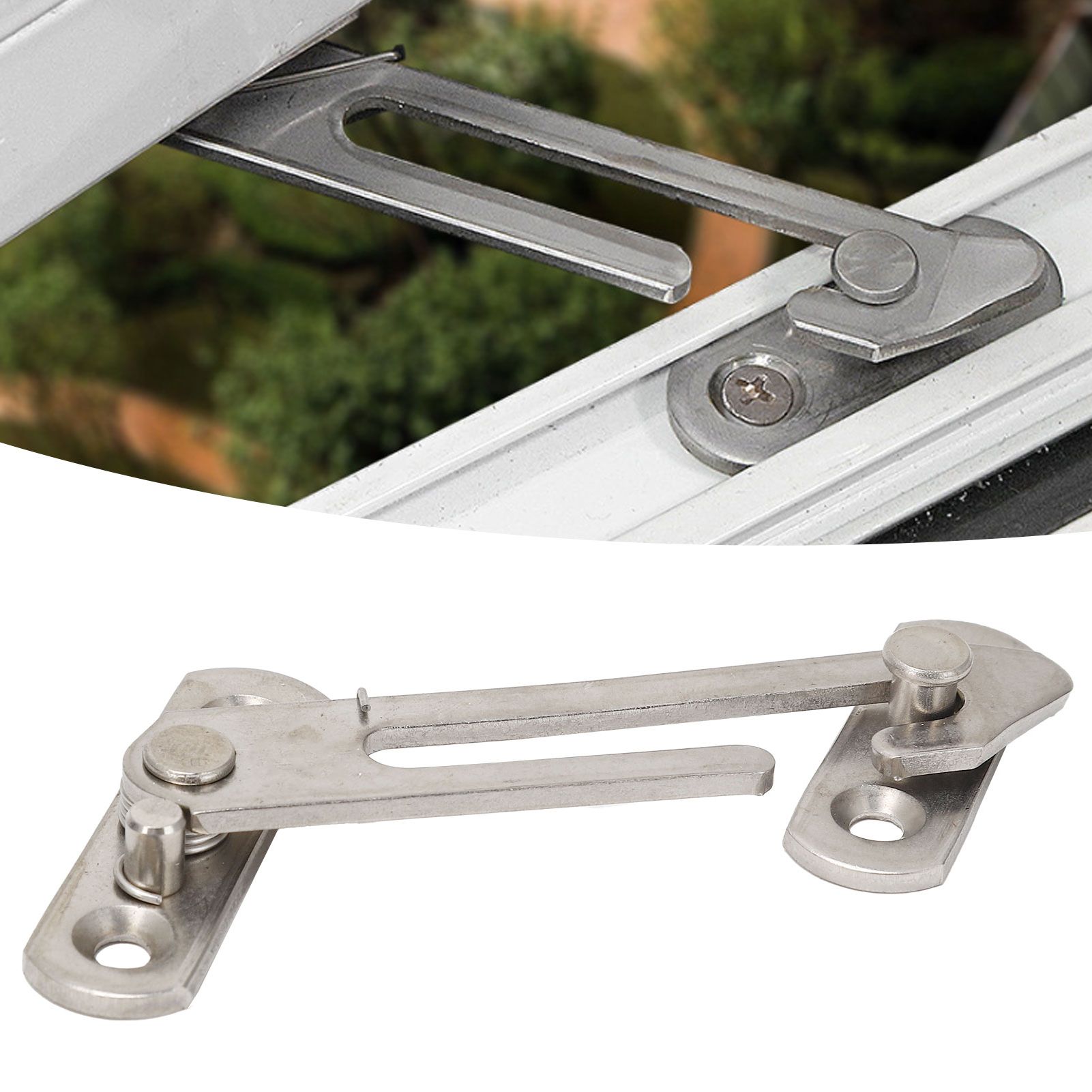Stainless Steel Casement Stopper Safety Window Opening Restrictor Lock Window view 12