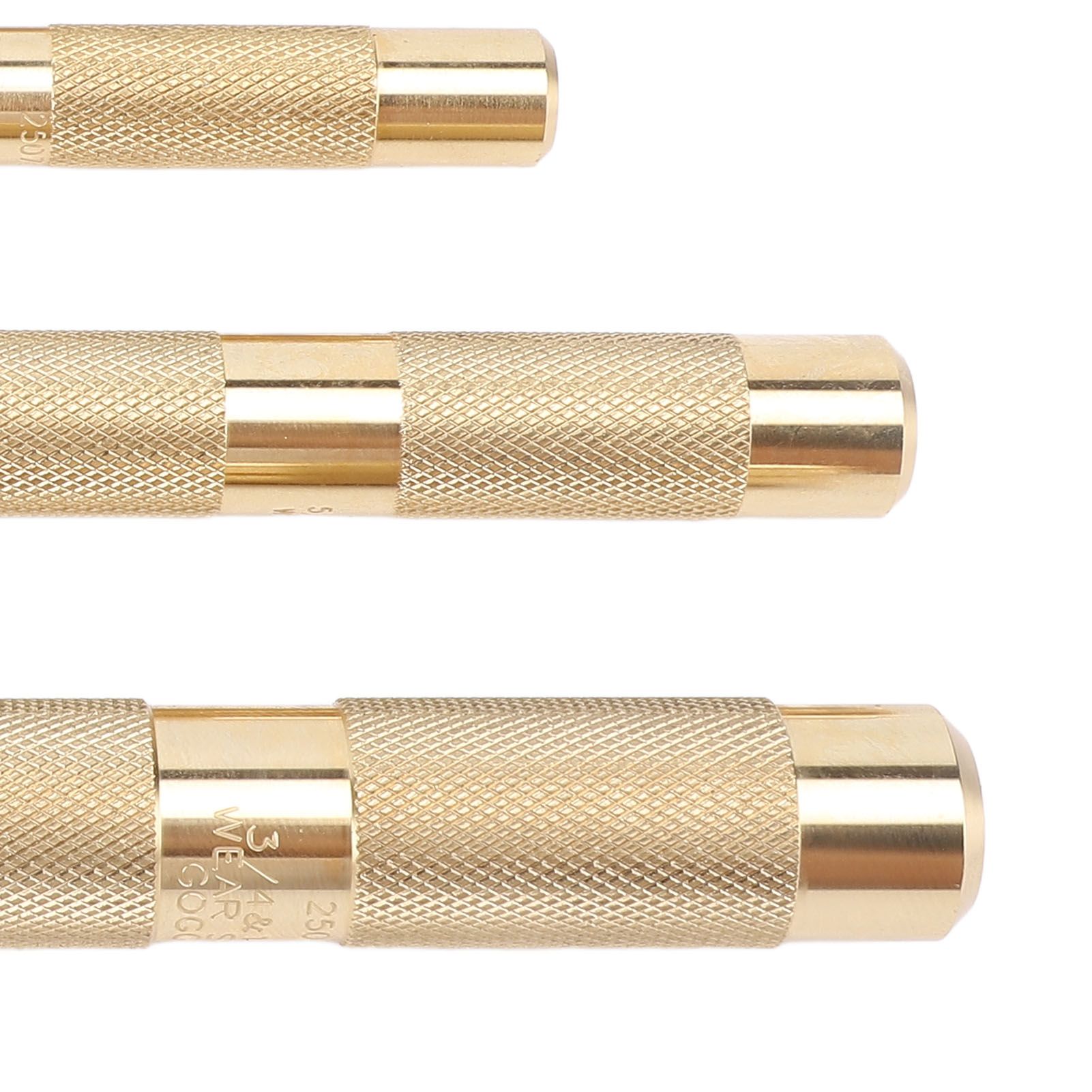 Drift Punch Set Knurled 1/4inch 3/8inch 1/2inch 5/8inch 3/4inch Brass Drift view 5