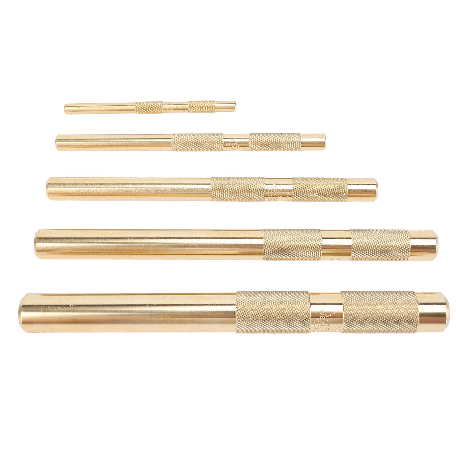 Drift Punch Set Knurled 1/4inch 3/8inch 1/2inch 5/8inch 3/4inch Brass Drift view 8