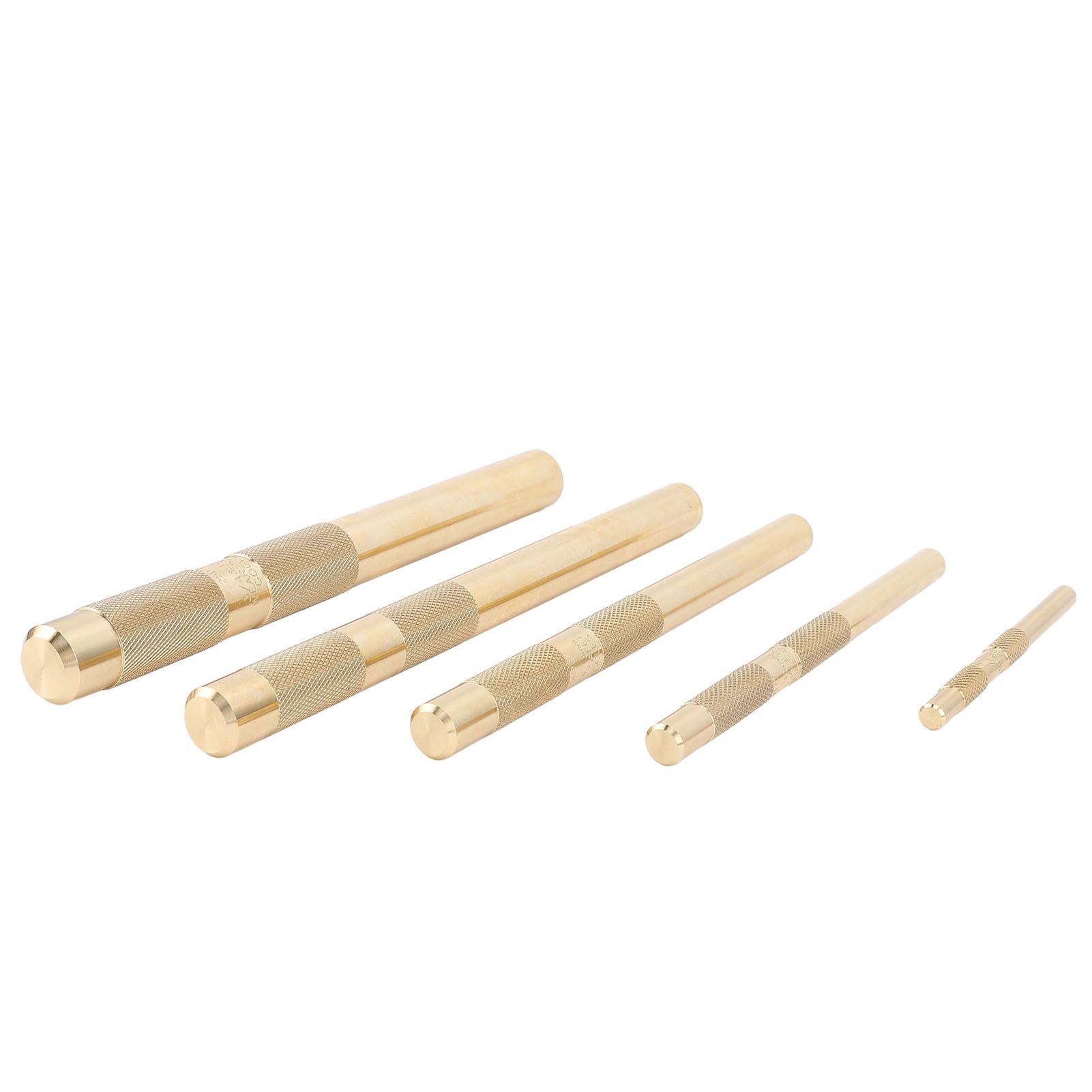 Drift Punch Set Knurled 1/4inch 3/8inch 1/2inch 5/8inch 3/4inch Brass Drift view 10