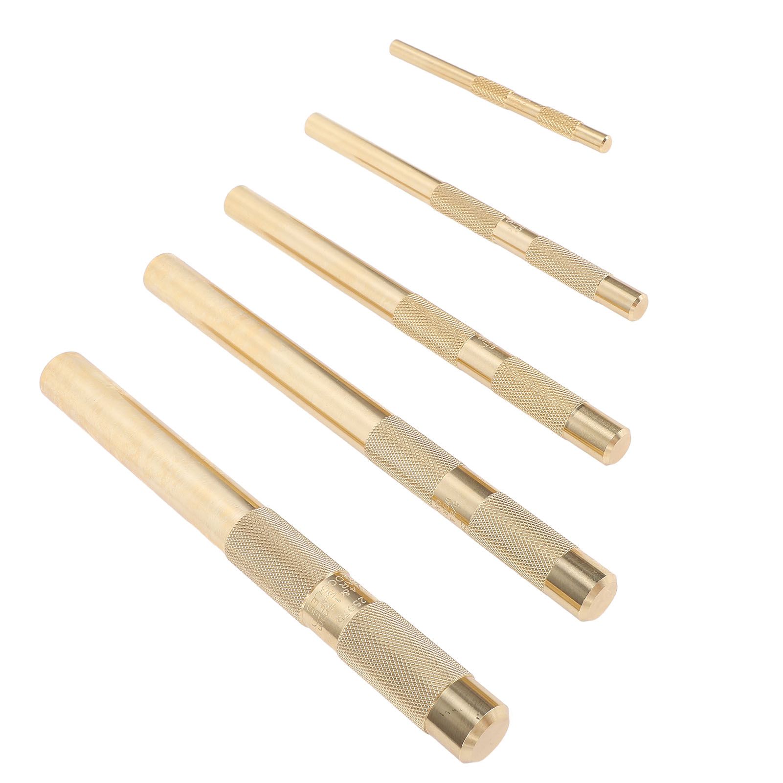 Drift Punch Set Knurled 1/4inch 3/8inch 1/2inch 5/8inch 3/4inch Brass Drift view 12