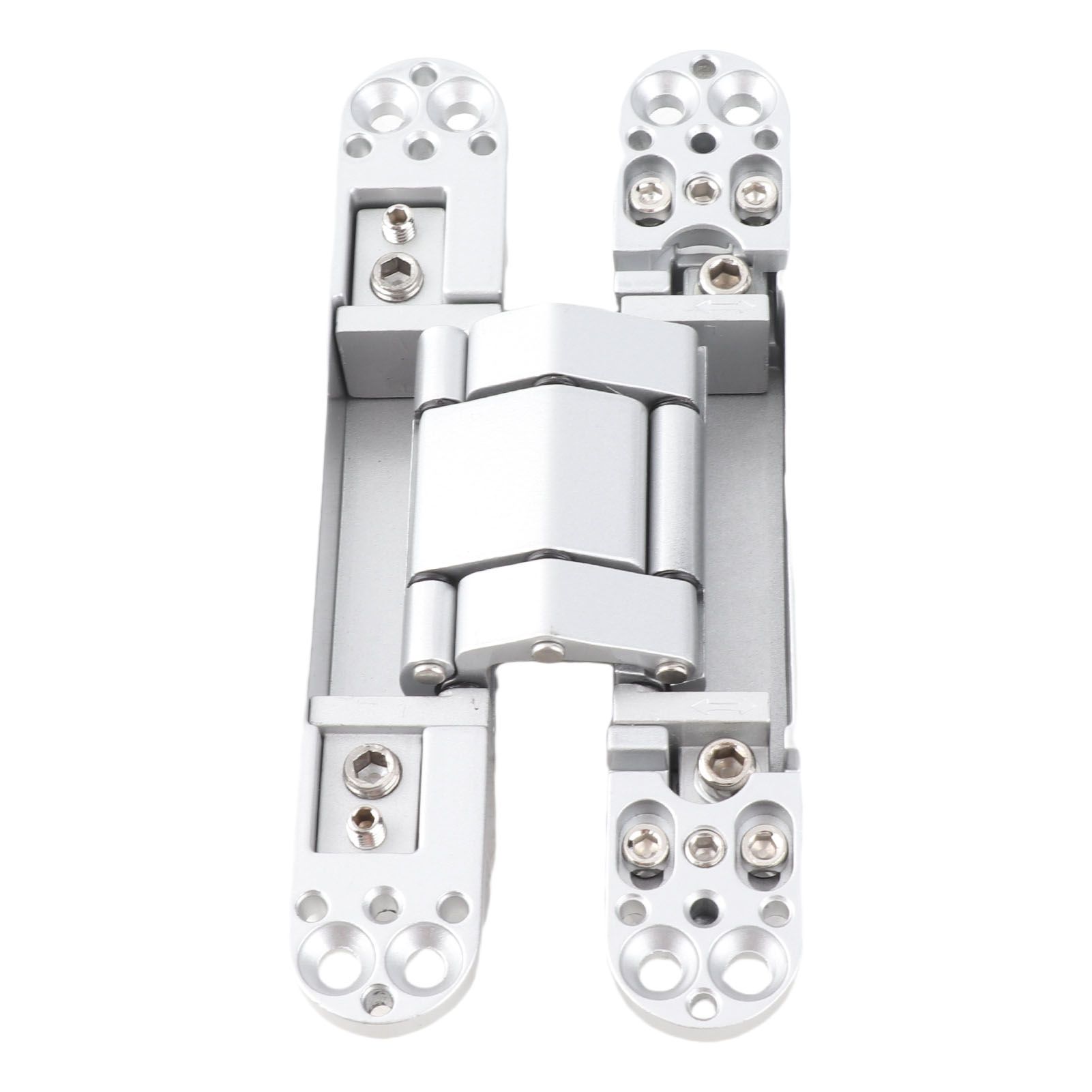 Hidden Door Hinge Zinc Alloy 3 Way Adjustable 180 Degree Swing Quiet Invisible