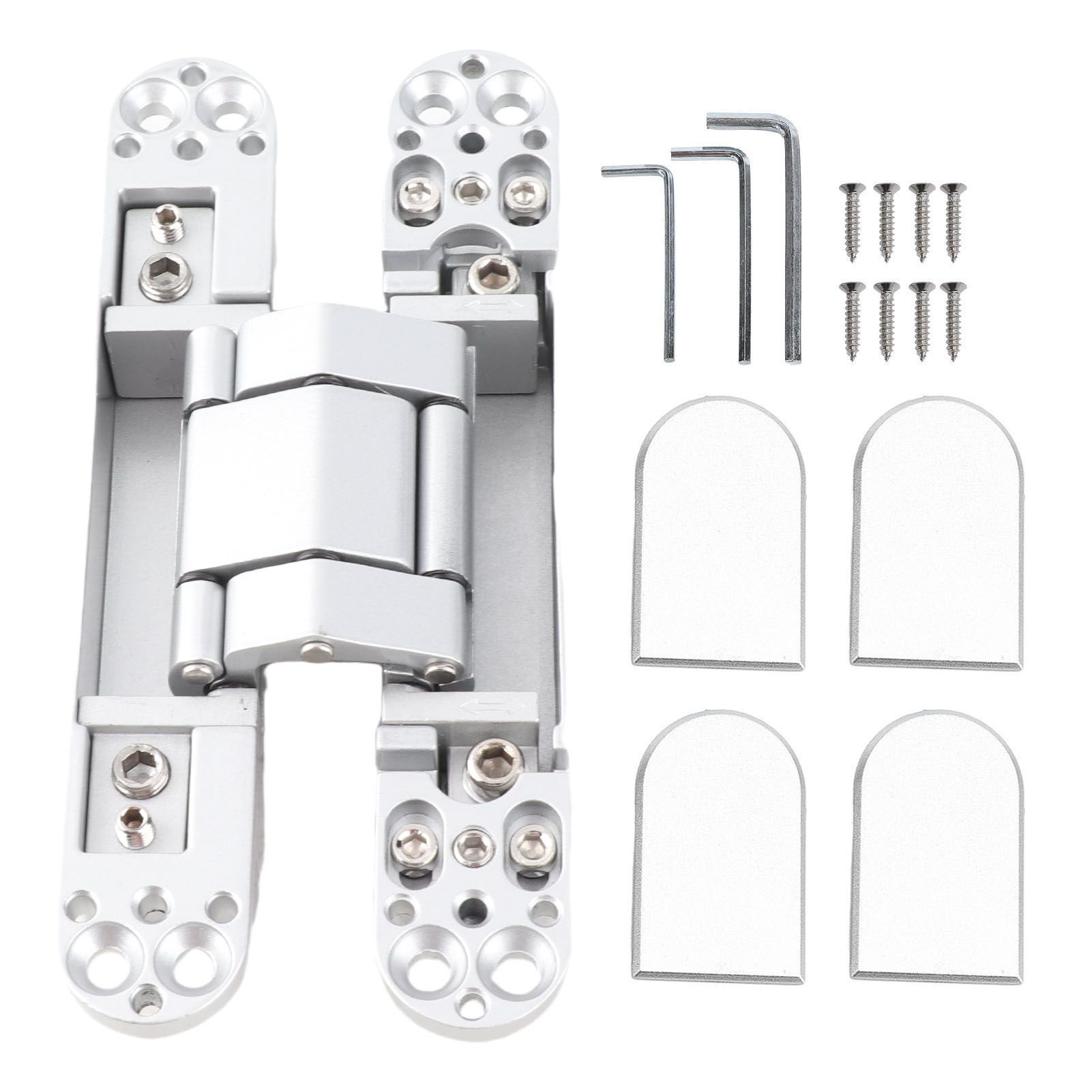 Hidden Door Hinge Zinc Alloy 3 Way Adjustable 180 Degree Swing Quiet Invisible view 3