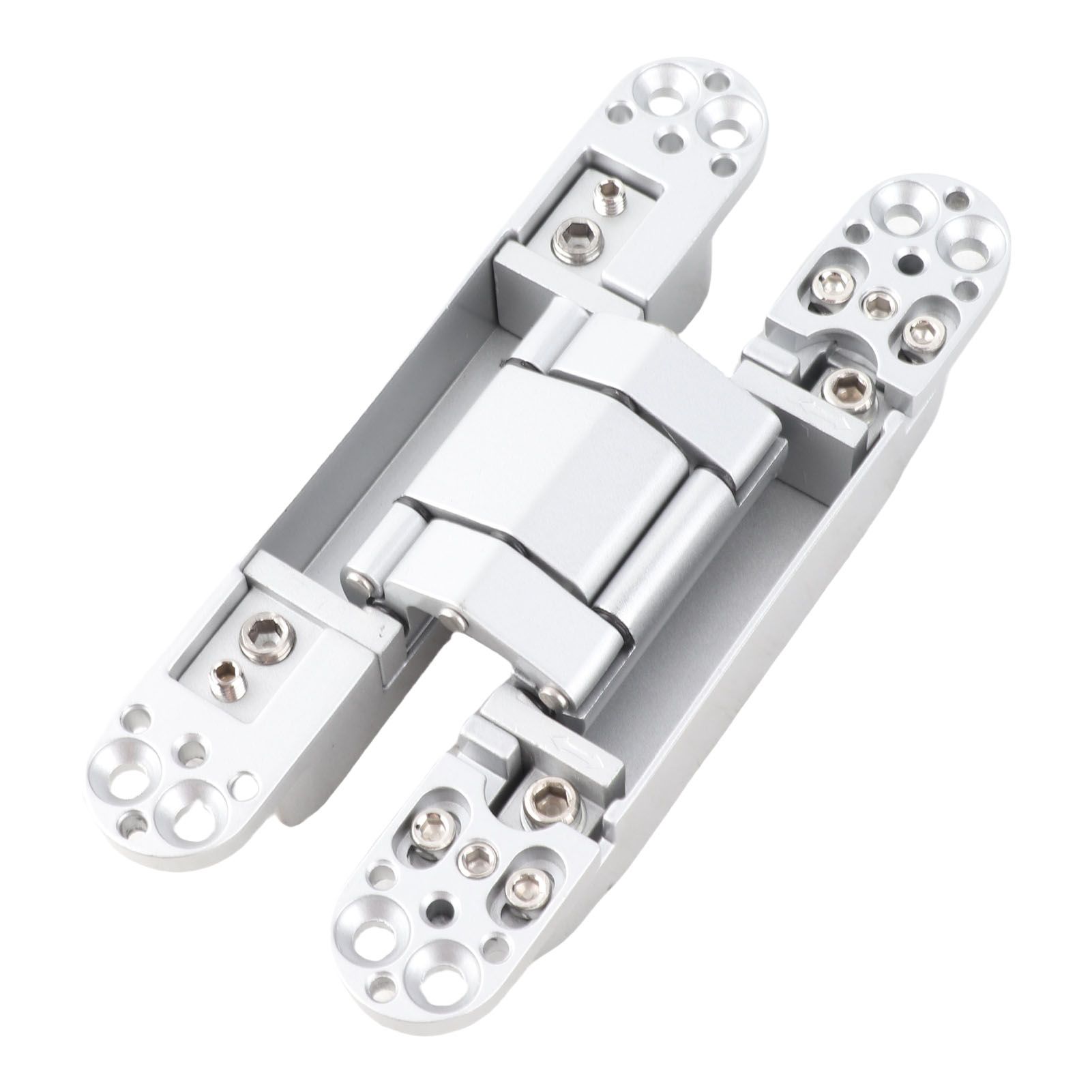 Hidden Door Hinge Zinc Alloy 3 Way Adjustable 180 Degree Swing Quiet Invisible view 4