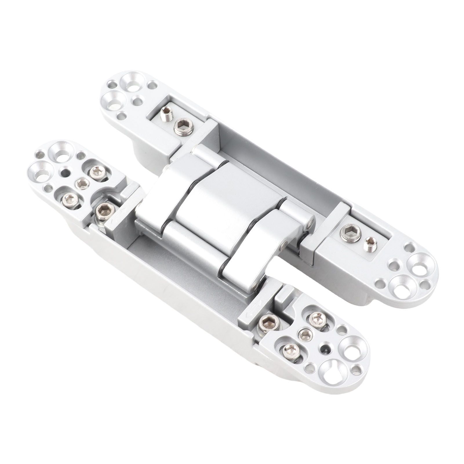 Hidden Door Hinge Zinc Alloy 3 Way Adjustable 180 Degree Swing Quiet Invisible view 8