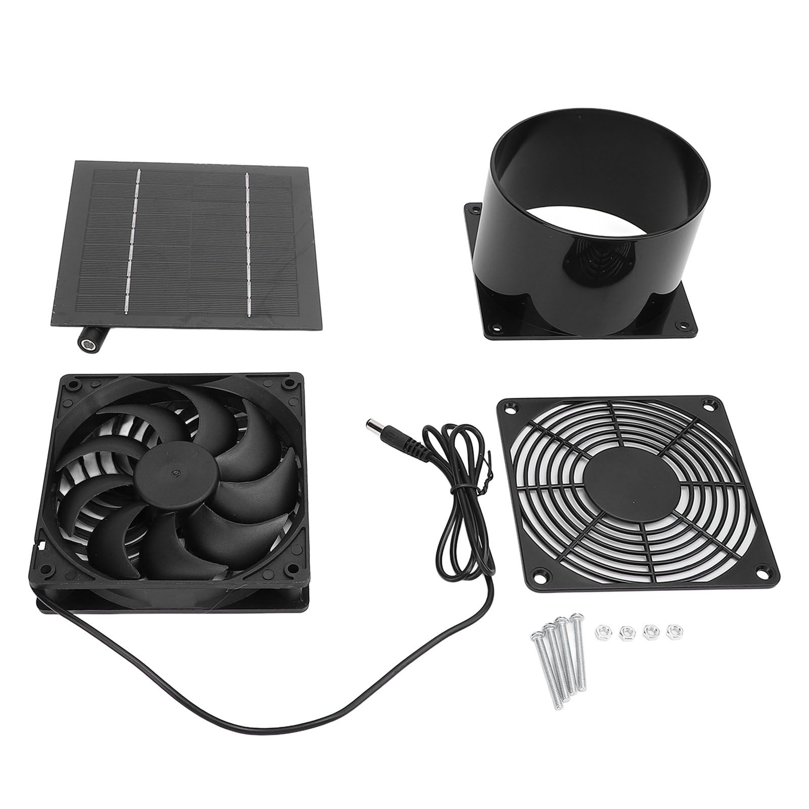 Solar Powered Flange Exhaust Fan 5W Duct Solar Fan 5V Solar Panel Ventilation view 3