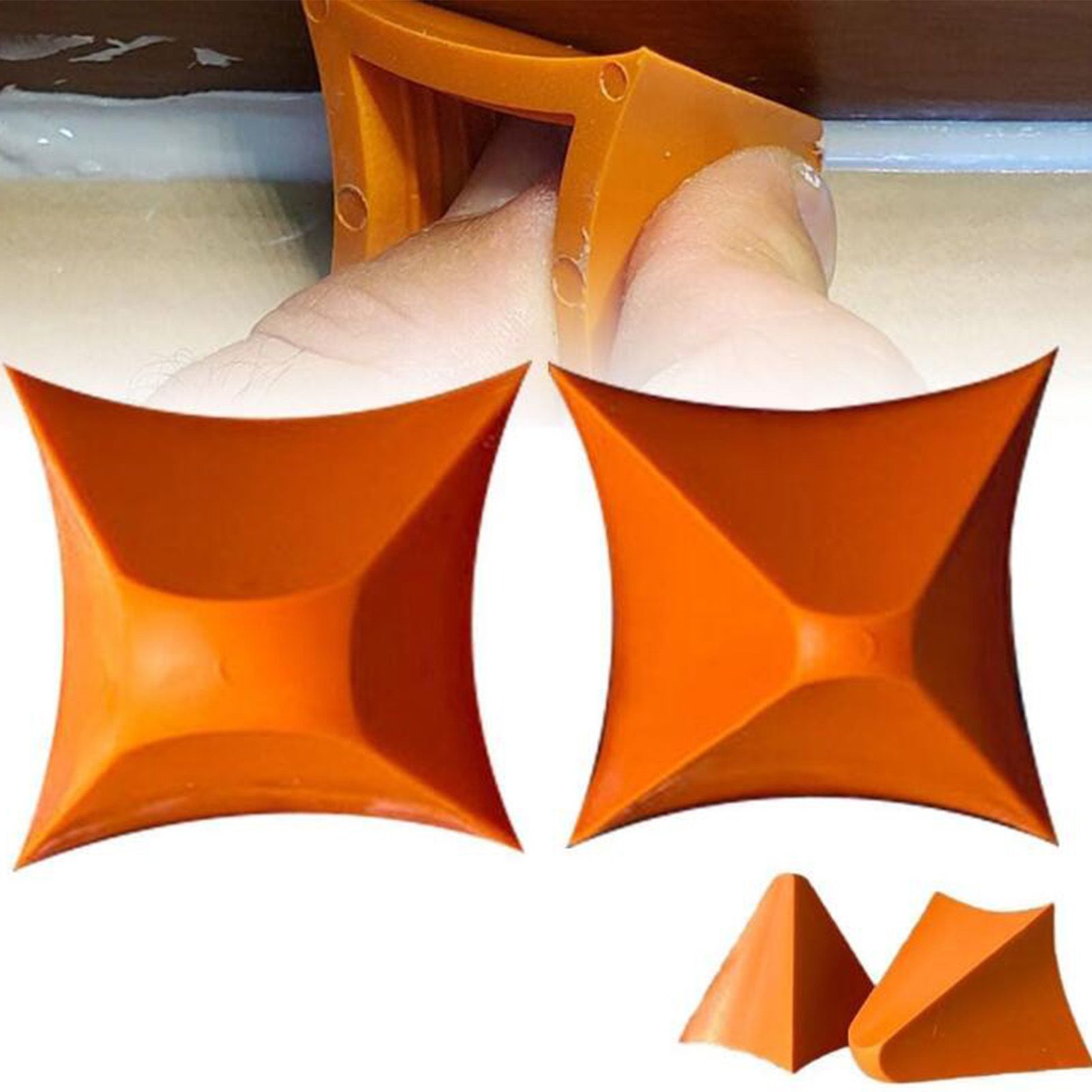 2pcs Silicone Seam Tools Reusable Caulking Applicator Finishing Tool for Home view 10