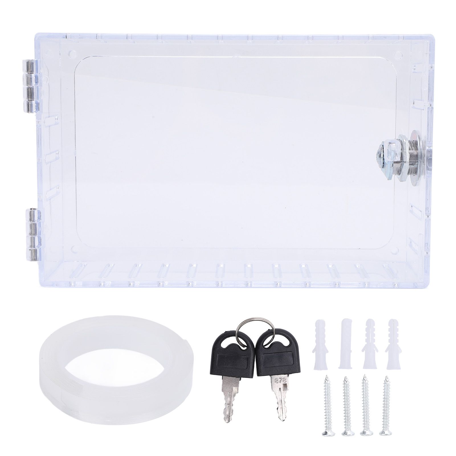 Clear Thermostat Lock Box Cover with Key Thermostat Guard Fits Thermostats view 3