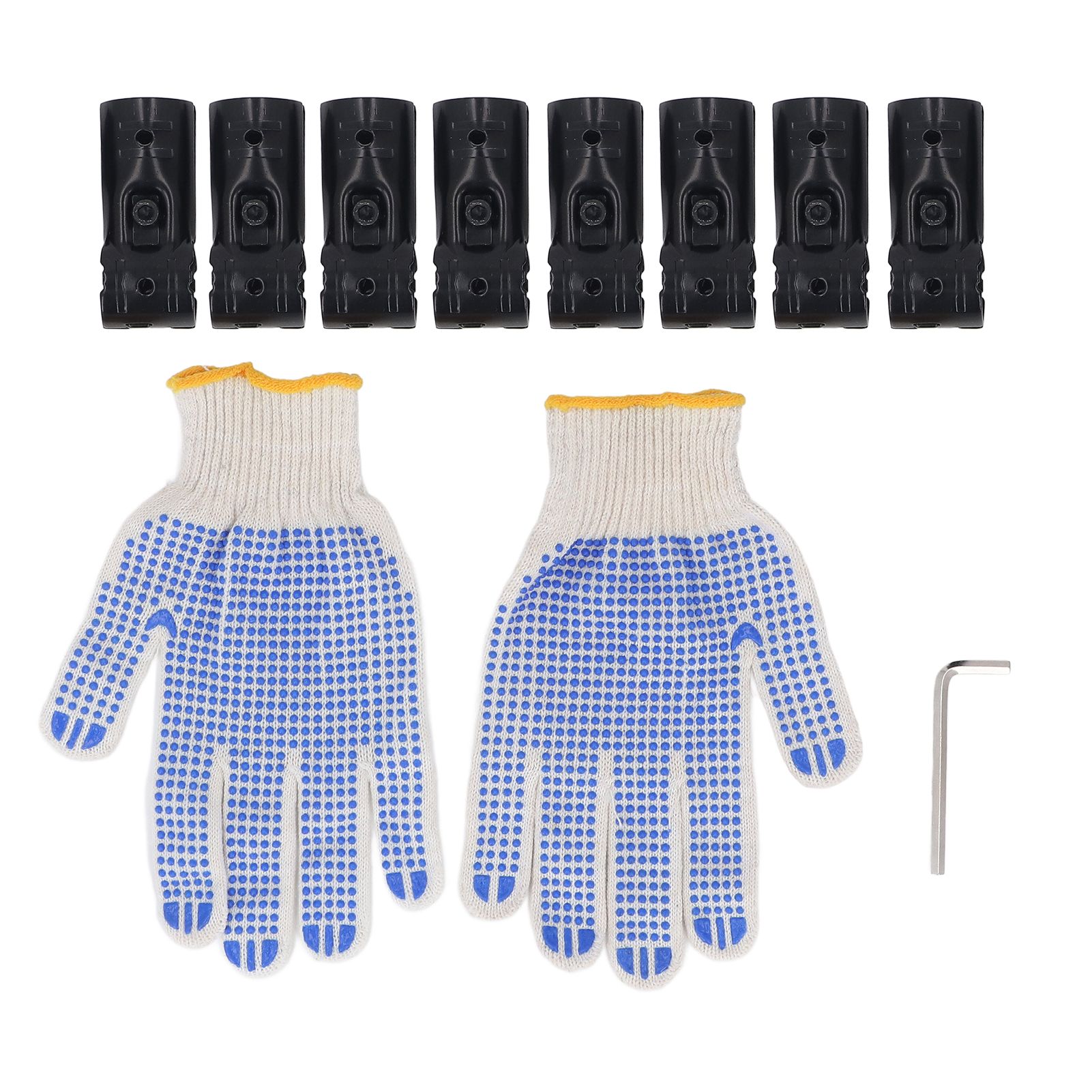 8 Sets 28mm T Shape Pipe Clamp with Bolts and Nuts Metal End Rail Clamps for view 3