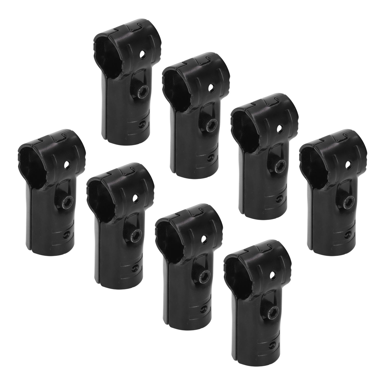 8 Sets 28mm T Shape Pipe Clamp with Bolts and Nuts Metal End Rail Clamps for view 4