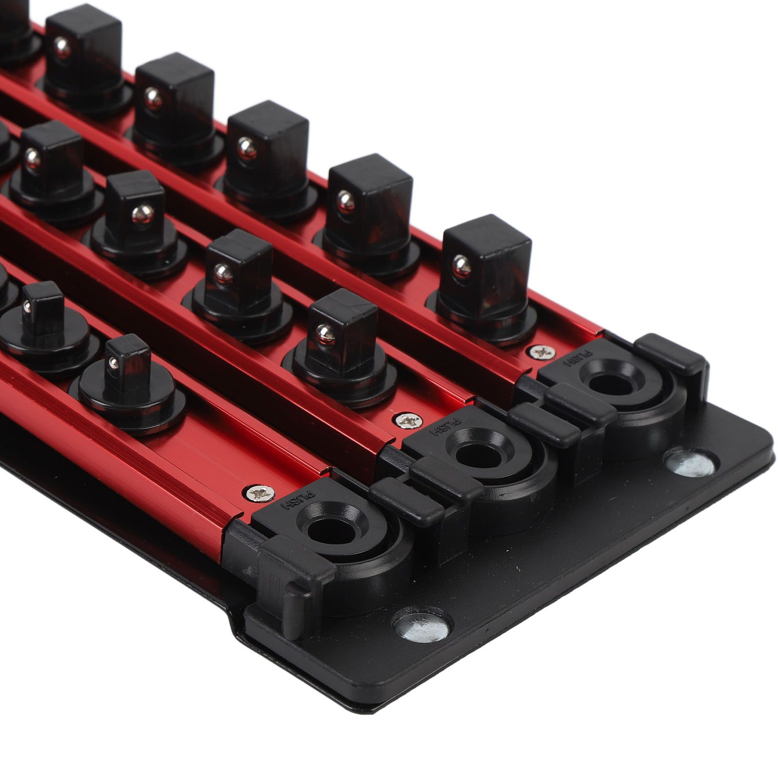 Portable Socket Organizer Aluminum Socket Holder Storage Tray for 1/2 3/8 1/4 view 2