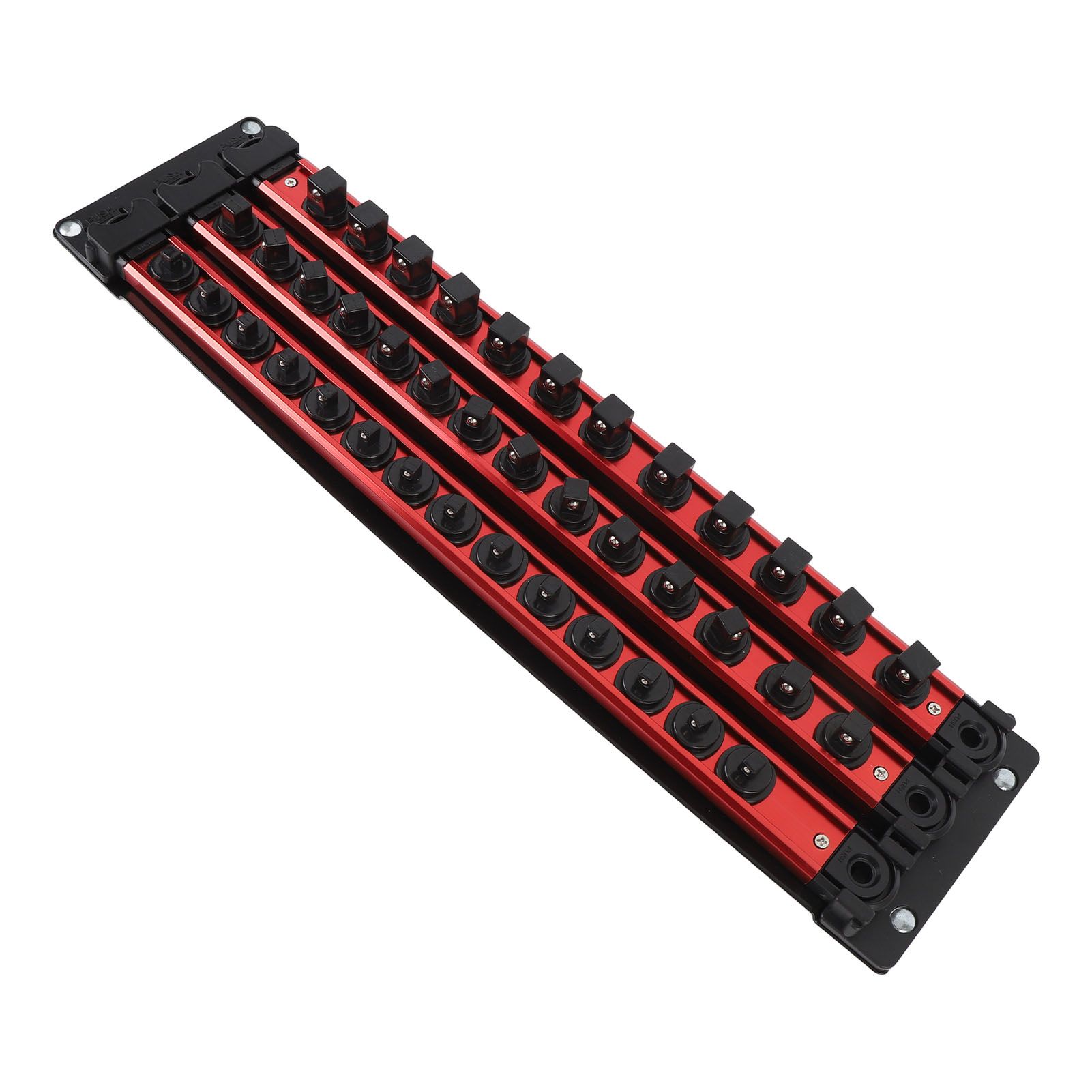 Portable Socket Organizer Aluminum Socket Holder Storage Tray for 1/2 3/8 1/4 view 9
