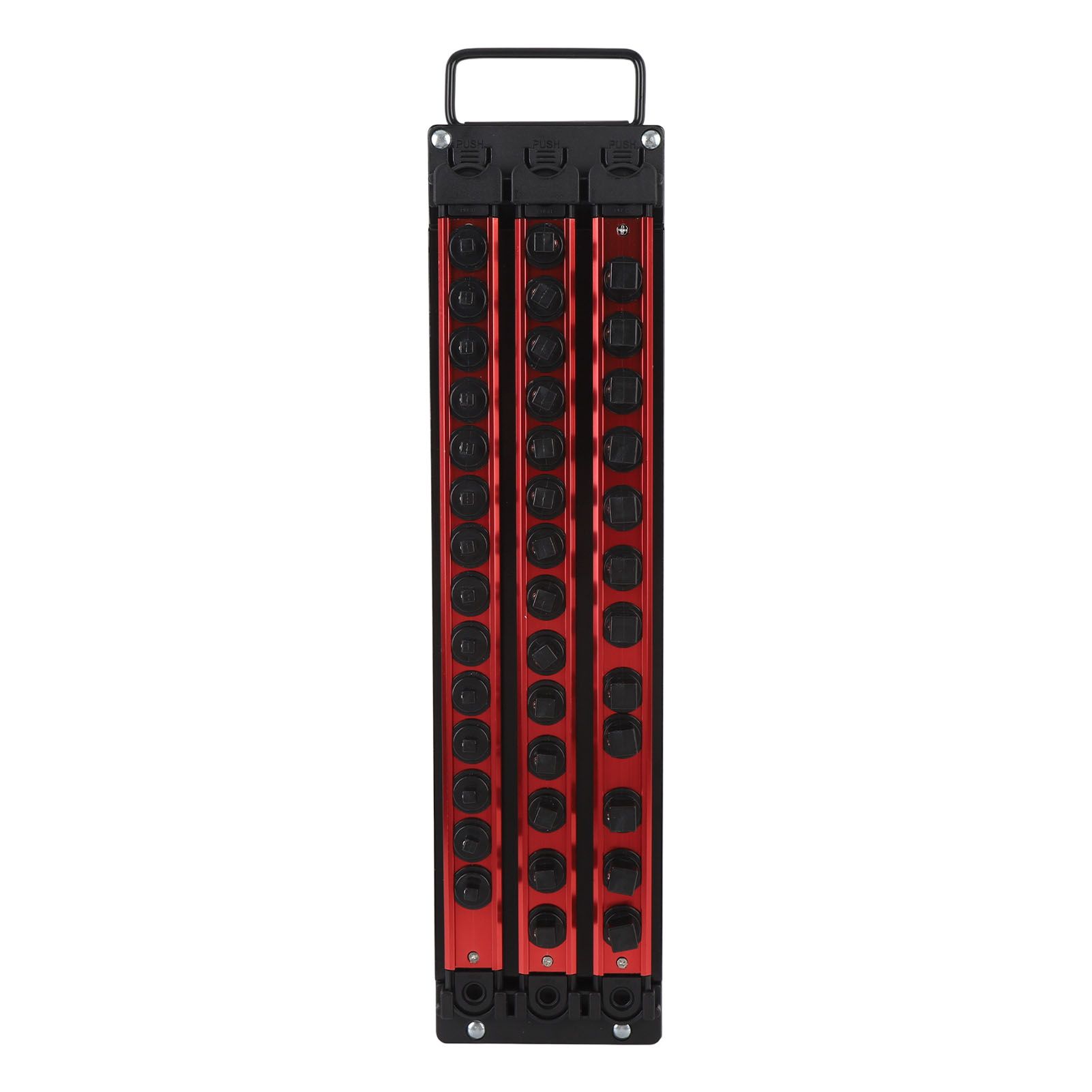 Portable Socket Organizer Aluminum Socket Holder Storage Tray for 1/2 3/8 1/4 view 12