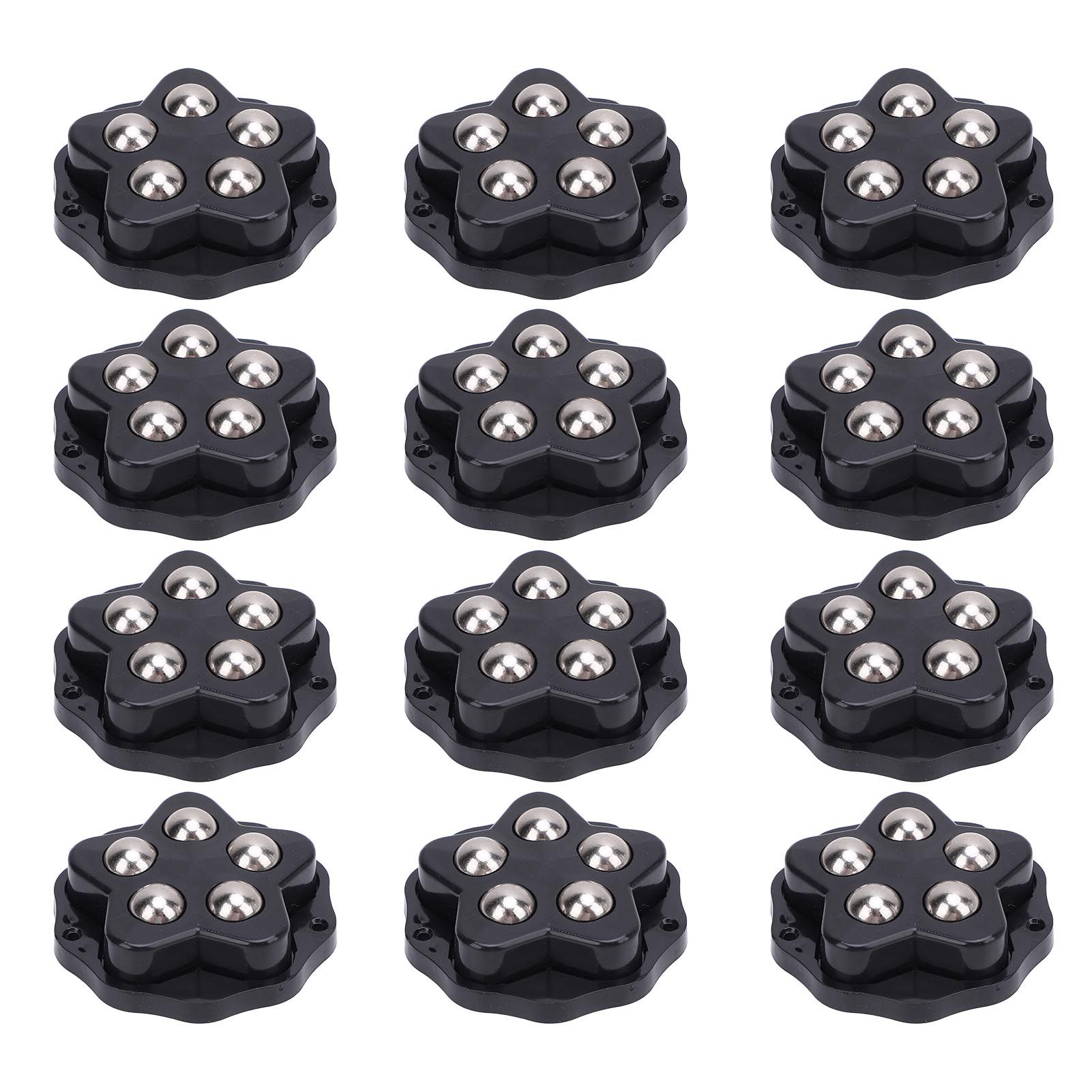 12PCS Self Adhesive Caster Wheels with Brake Pads 360 Degree Rotation Heavy