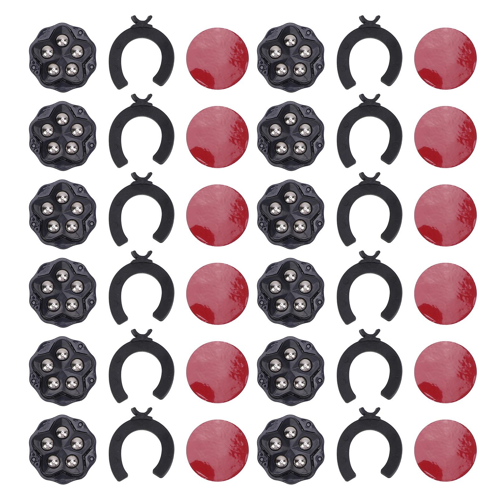 12PCS Self Adhesive Caster Wheels with Brake Pads 360 Degree Rotation Heavy view 3