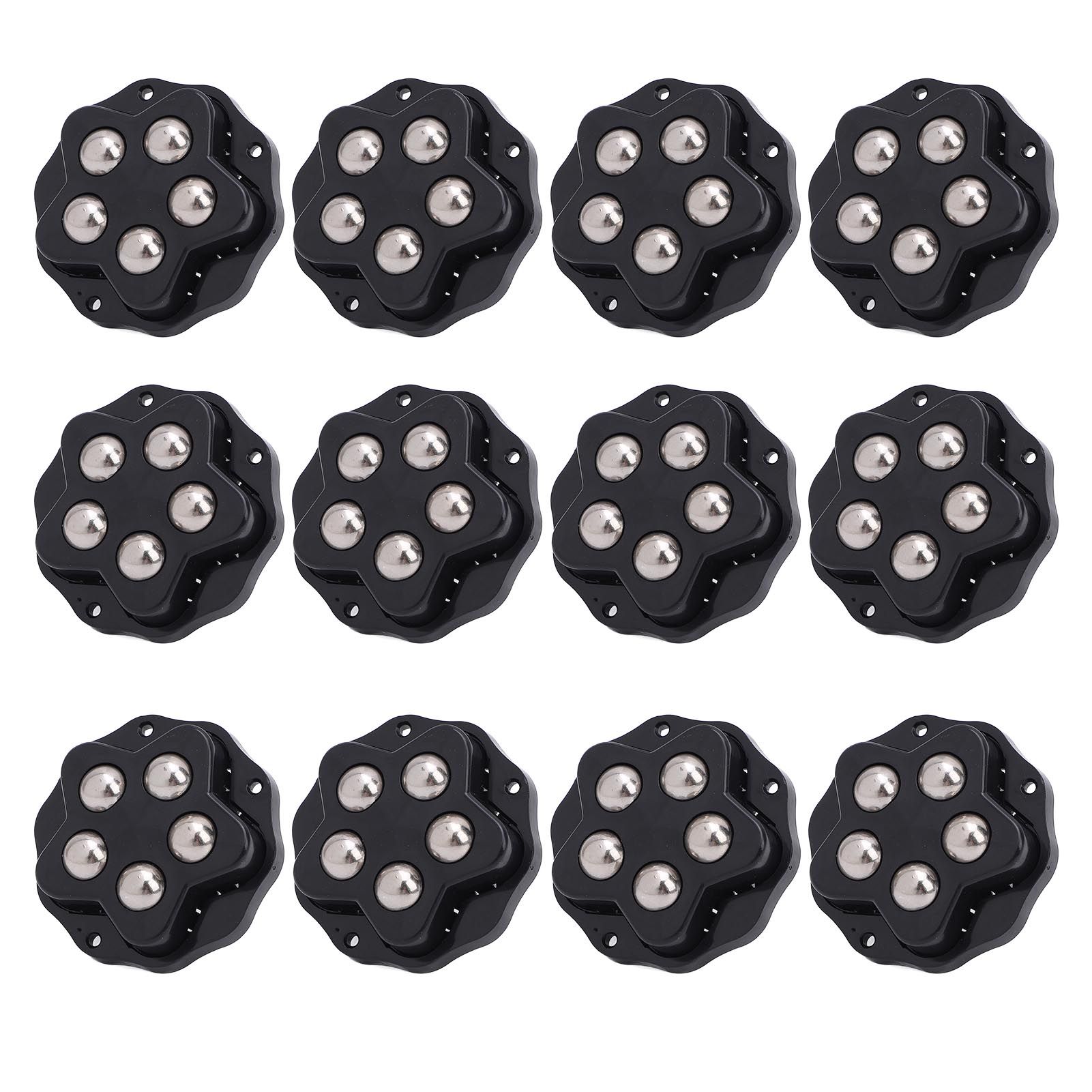12PCS Self Adhesive Caster Wheels with Brake Pads 360 Degree Rotation Heavy view 4