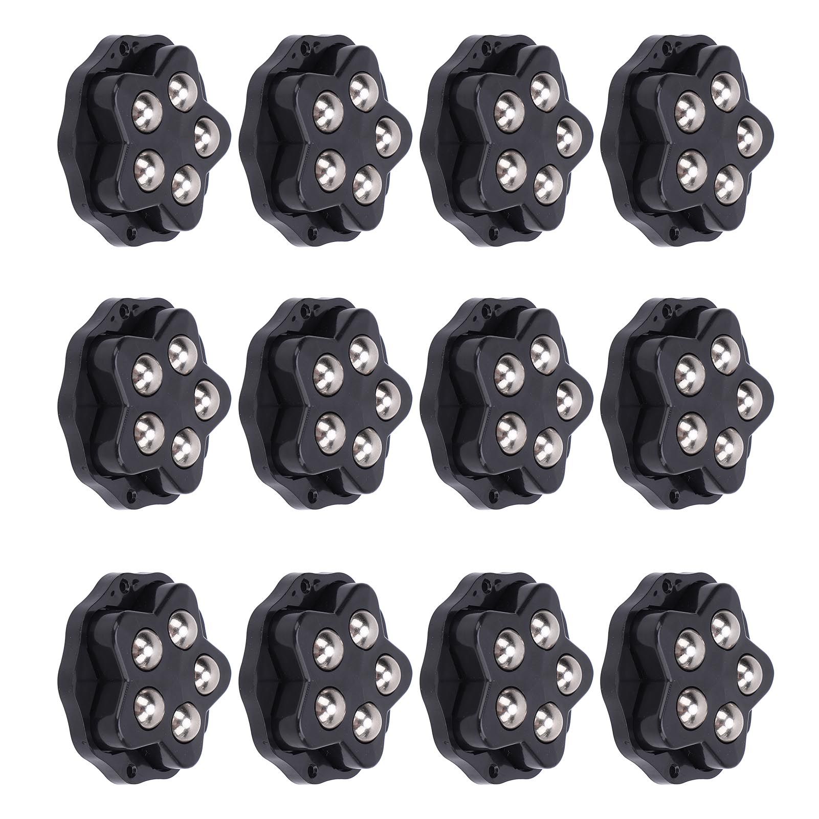 12PCS Self Adhesive Caster Wheels with Brake Pads 360 Degree Rotation Heavy view 6