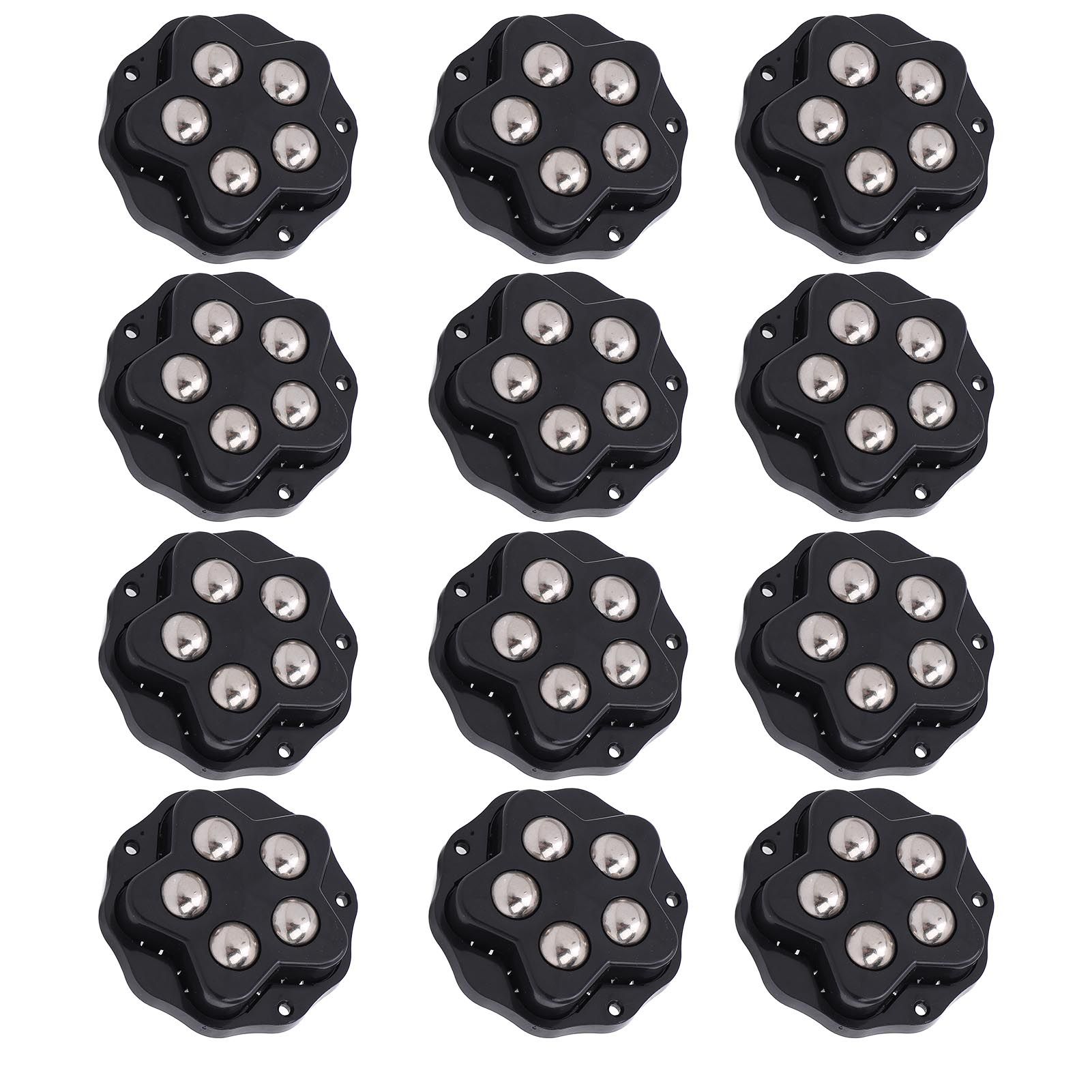 12PCS Self Adhesive Caster Wheels with Brake Pads 360 Degree Rotation Heavy view 8