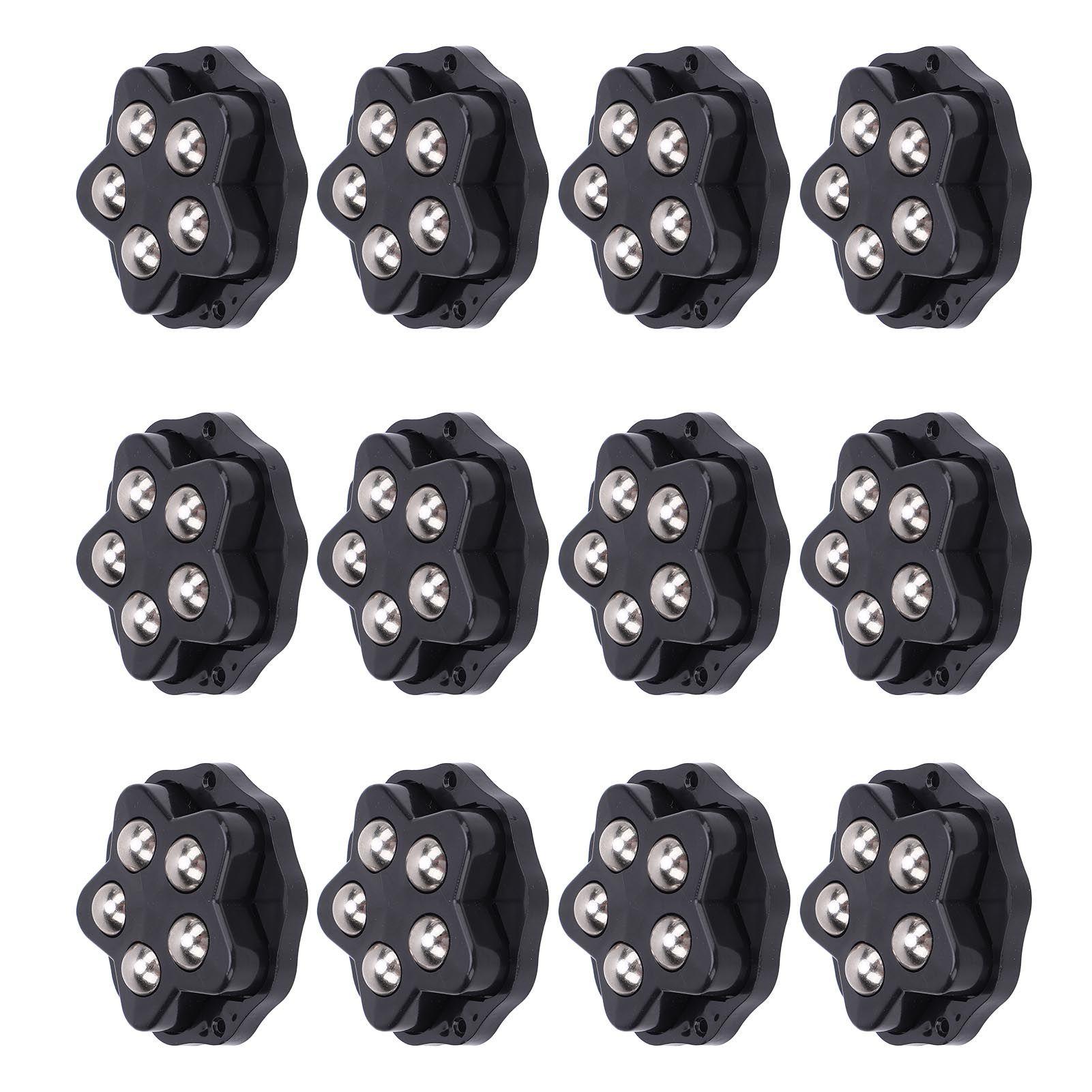 12PCS Self Adhesive Caster Wheels with Brake Pads 360 Degree Rotation Heavy view 9