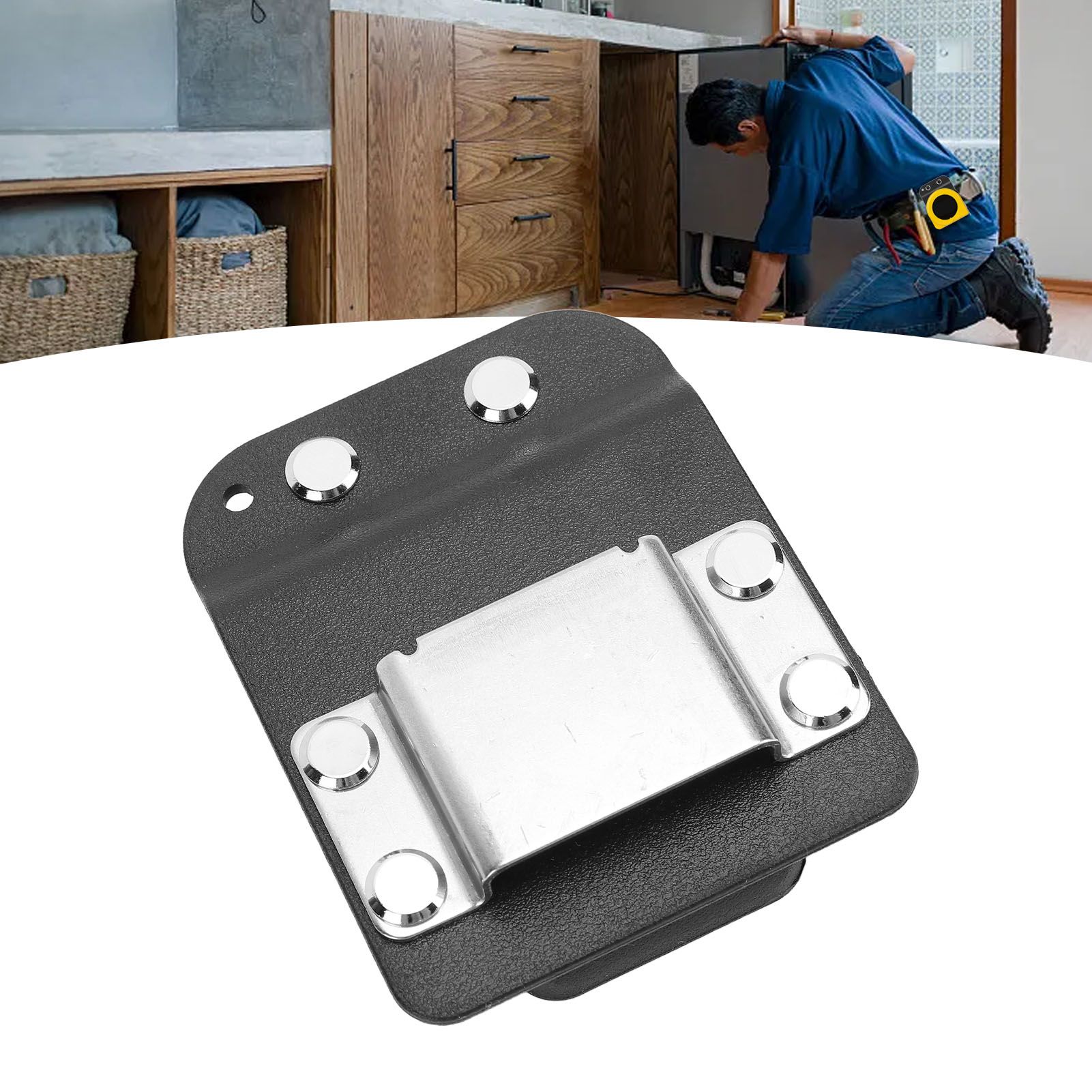 Tape Measure Holder Stainless Steel Tool Holster Portable Drill Belt Holder view 11
