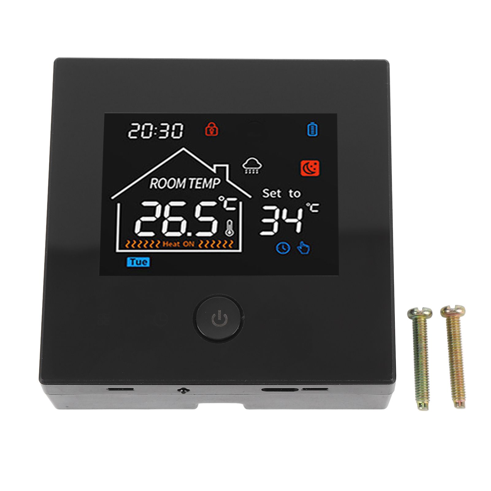 Smart Home Thermostat Battery Powered Wall Hanging Furnace Programmable Smart view 3