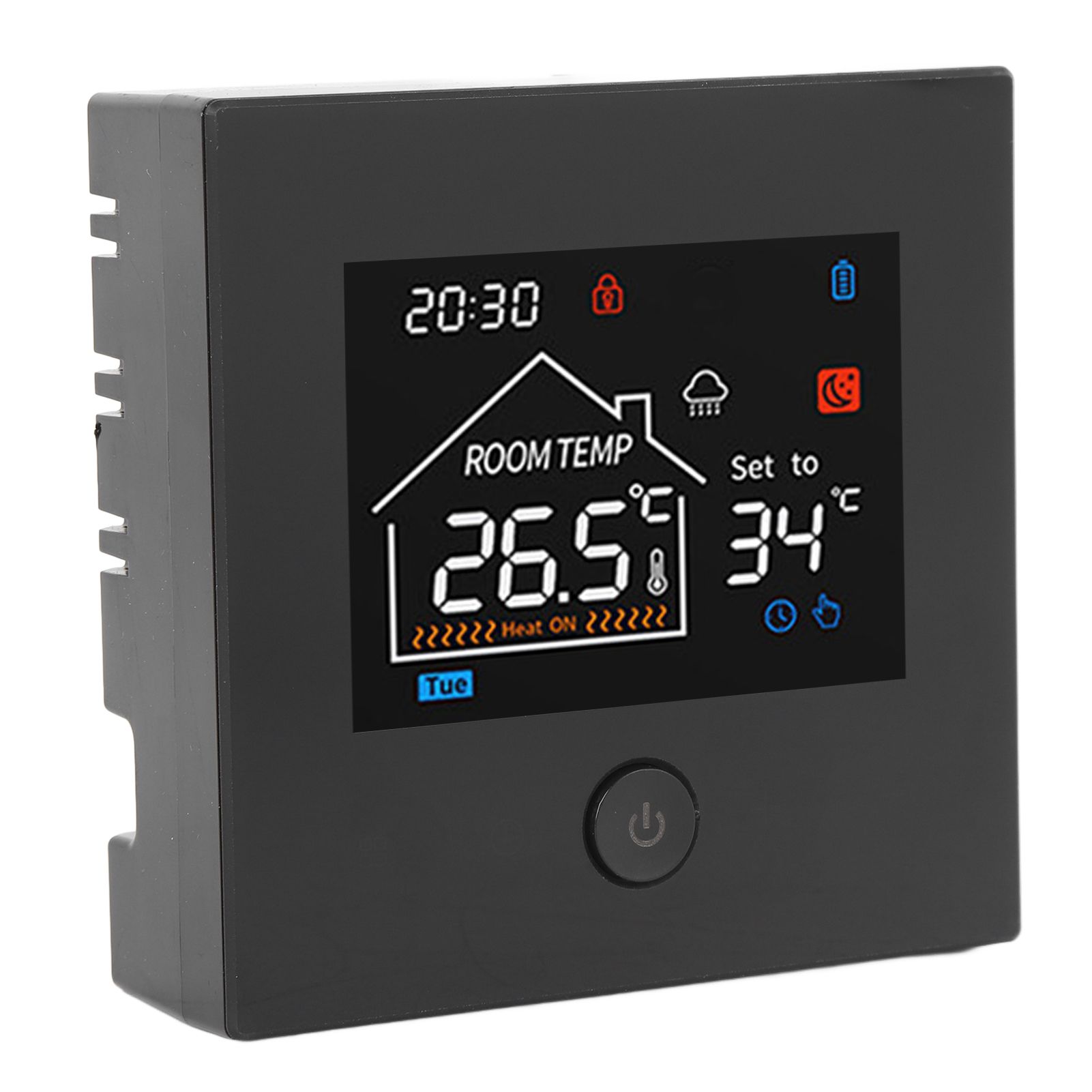 Smart Home Thermostat Battery Powered Wall Hanging Furnace Programmable Smart view 12