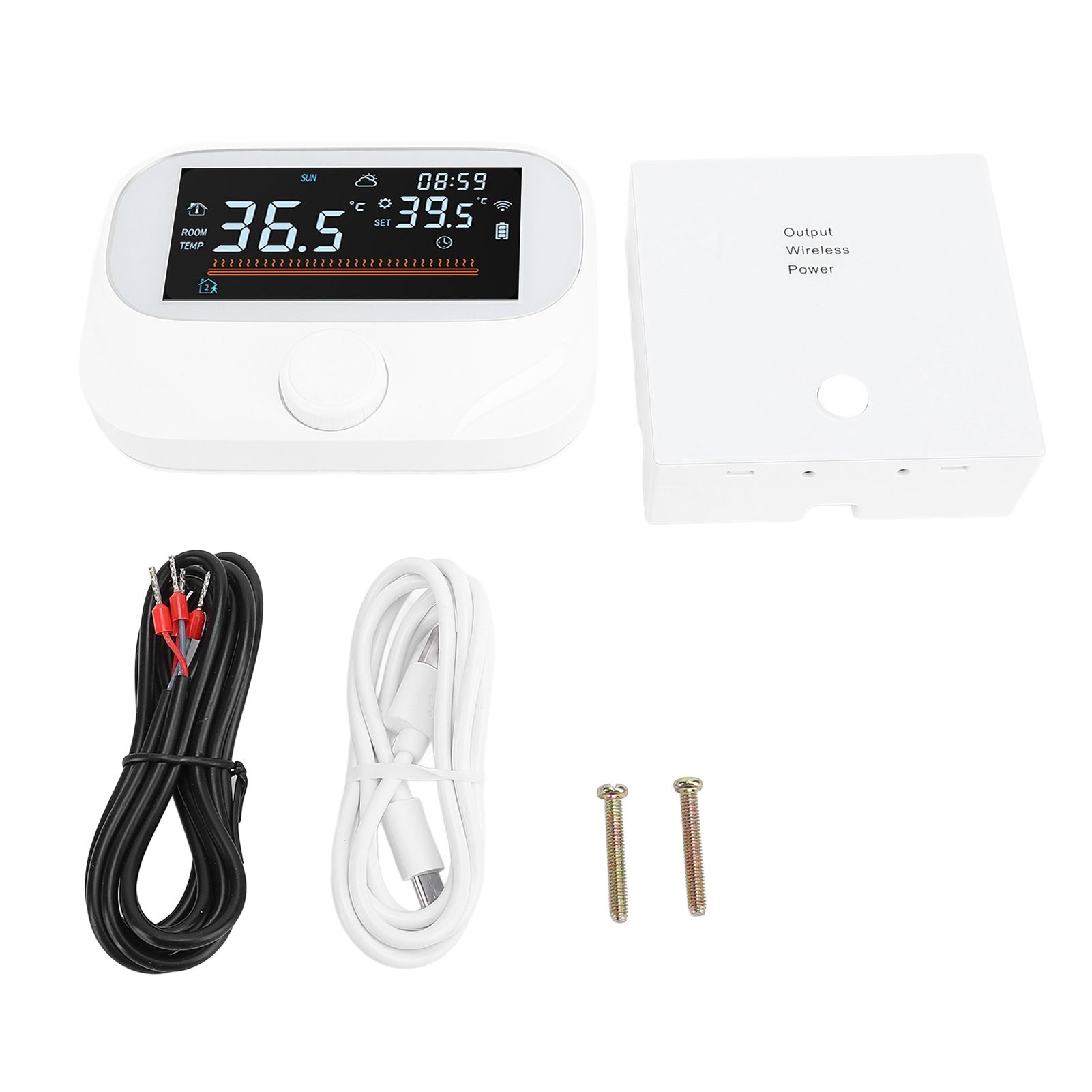 Wireless Programmable Thermostat for Home LCD Smart APP Voice Control Gas view 3