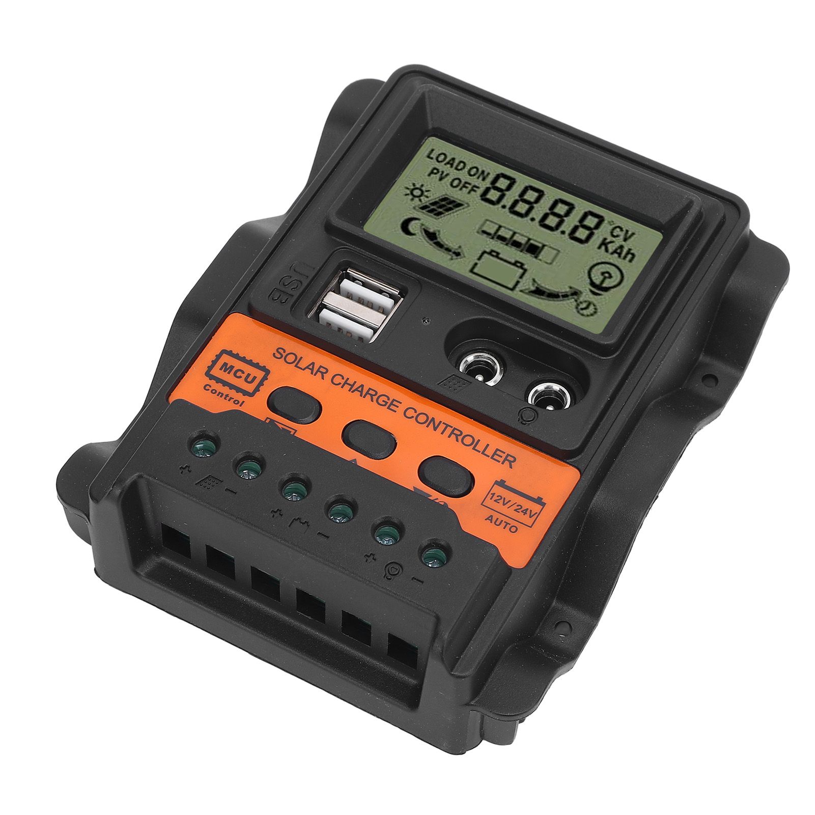 Solar Charge Controller with Dual USB Ports PWM 12V 24V Automatic Adaptation — image 1
