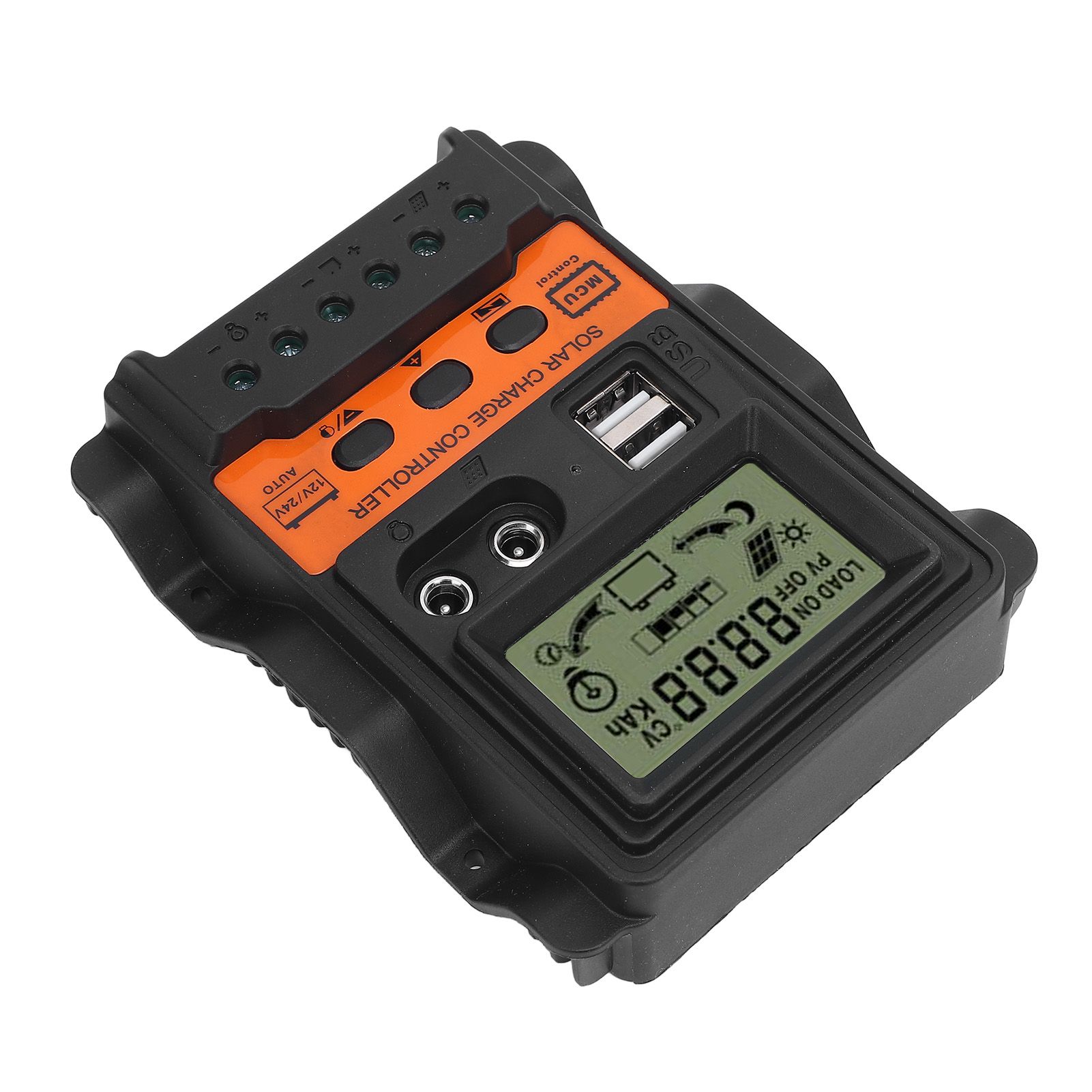 Solar Charge Controller with Dual USB Ports PWM 12V 24V Automatic Adaptation view 12