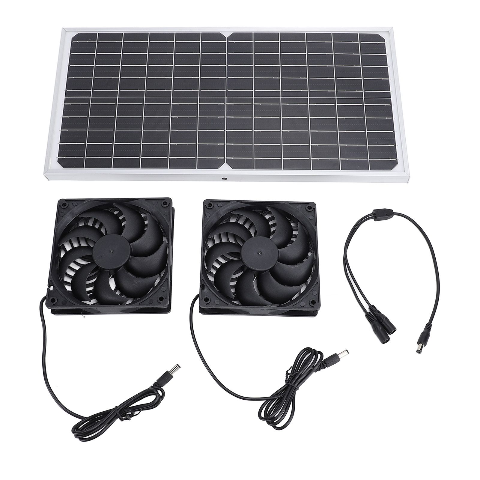 Solar Powered Exhaust Fan 16W Monocrystalline Silicon Solar Panel Dual view 3