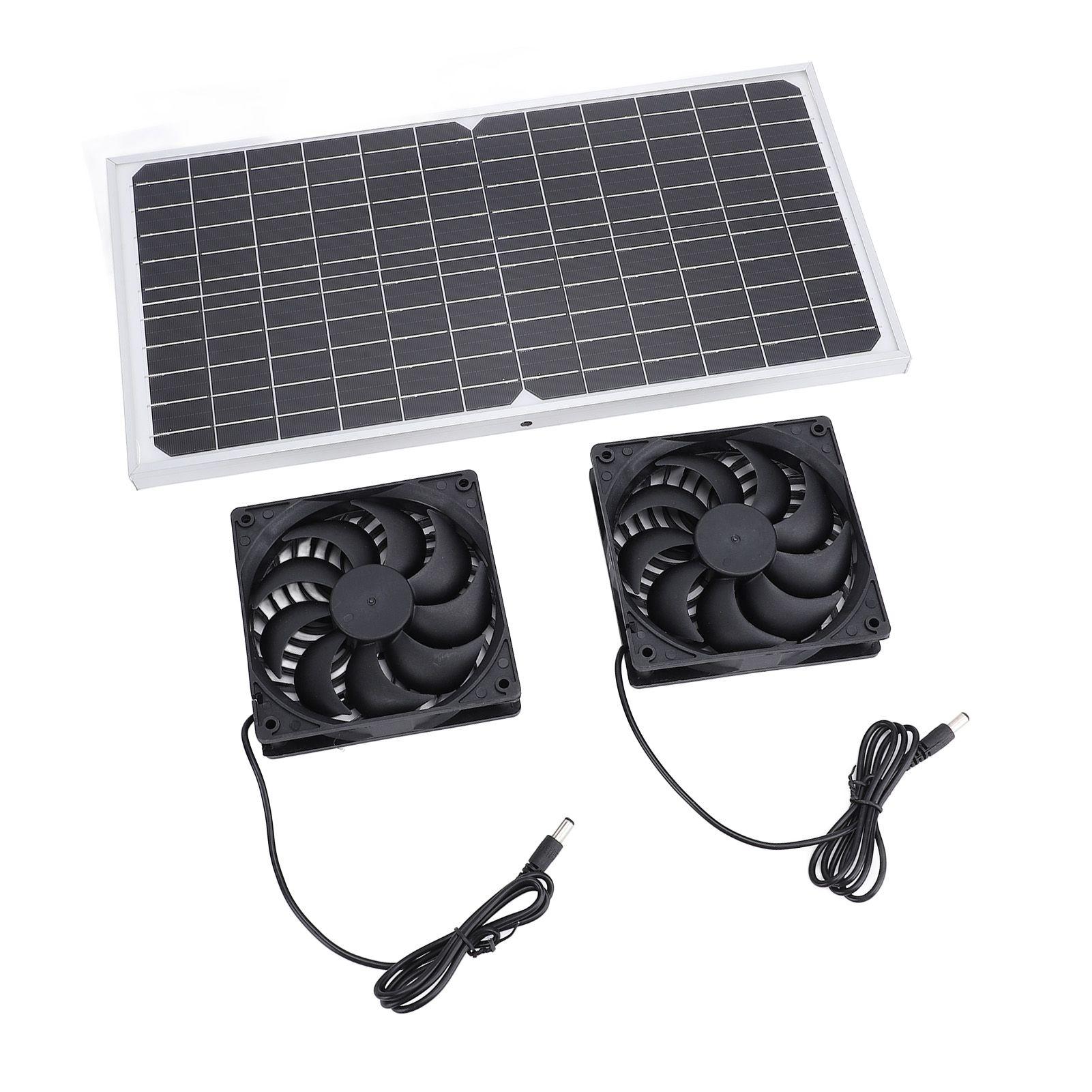 Solar Powered Exhaust Fan 16W Monocrystalline Silicon Solar Panel Dual view 8