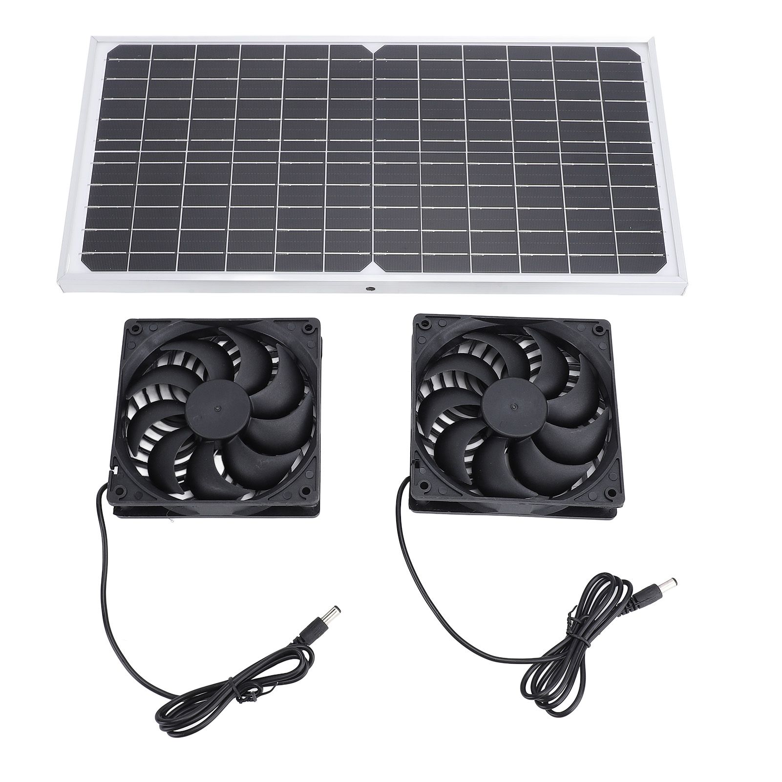 Solar Powered Exhaust Fan 16W Monocrystalline Silicon Solar Panel Dual view 9