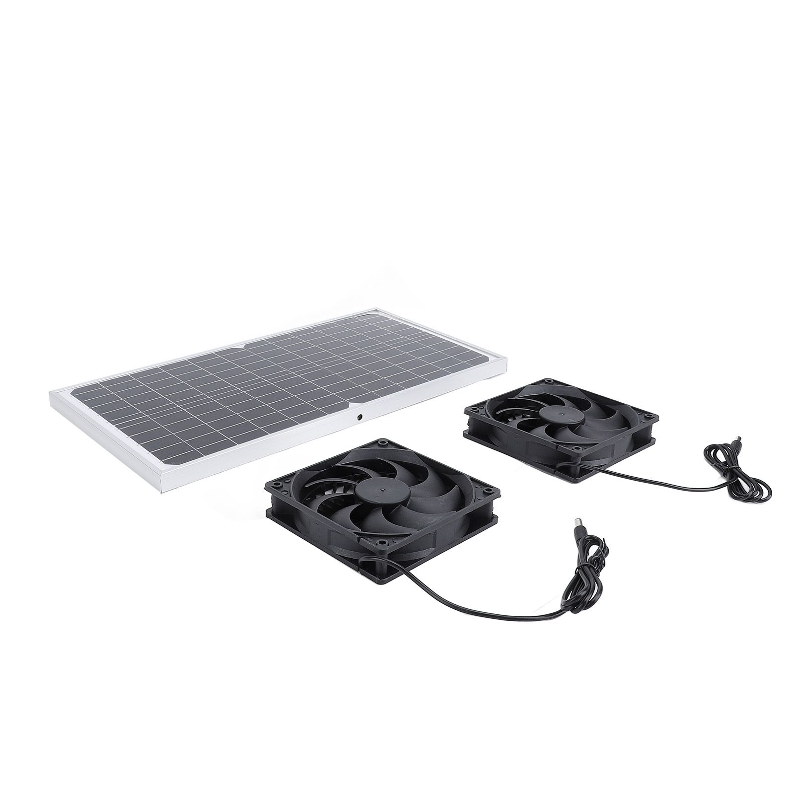 Solar Powered Exhaust Fan 16W Monocrystalline Silicon Solar Panel Dual view 12