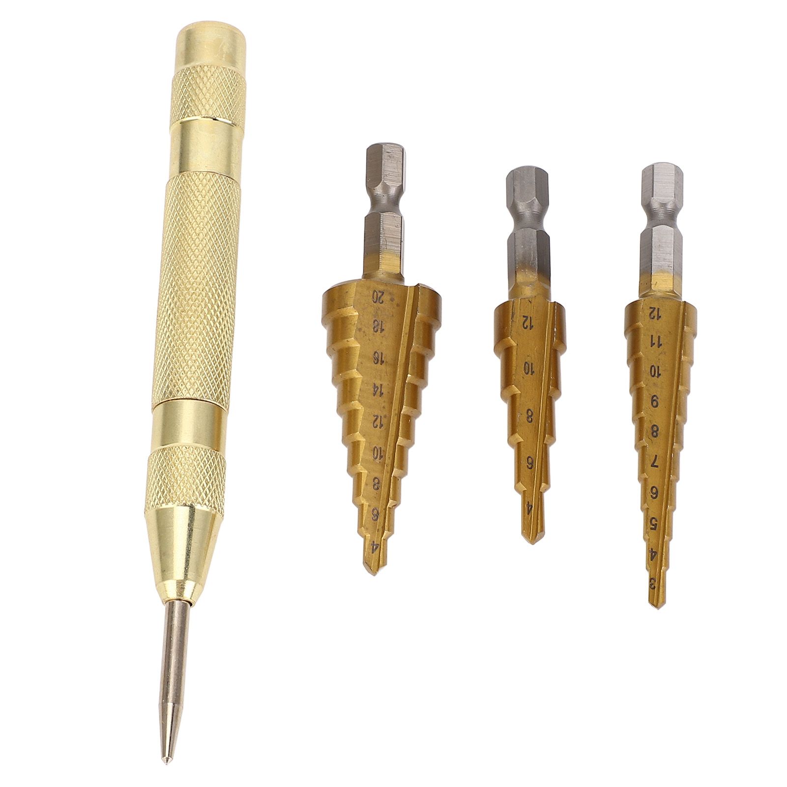 Step Drill Bit Set HSS Ti Alloy Secure Grip Double Groove Design view 3