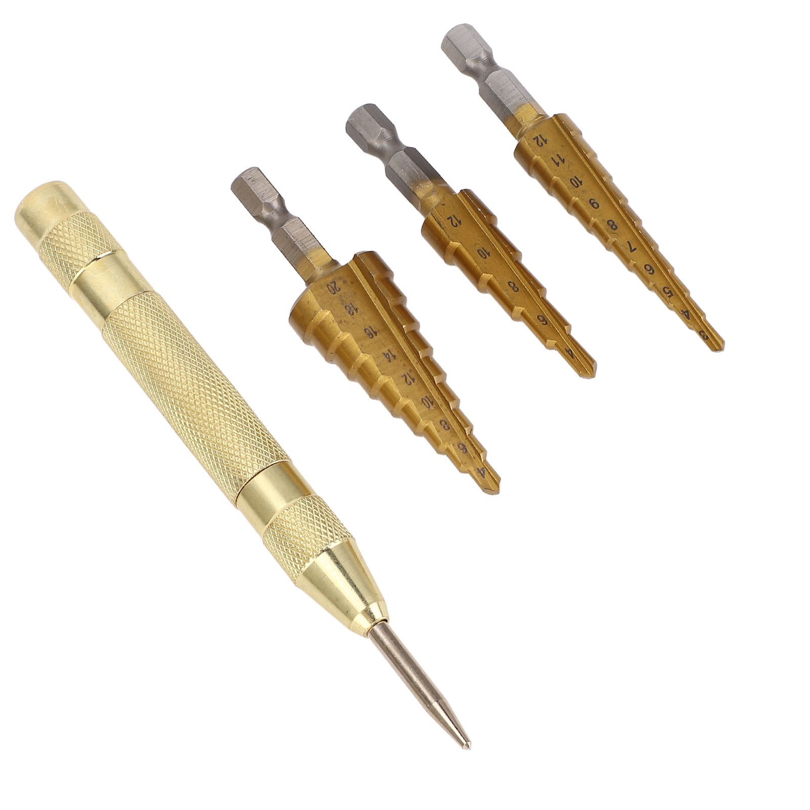 Step Drill Bit Set HSS Ti Alloy Secure Grip Double Groove Design view 4