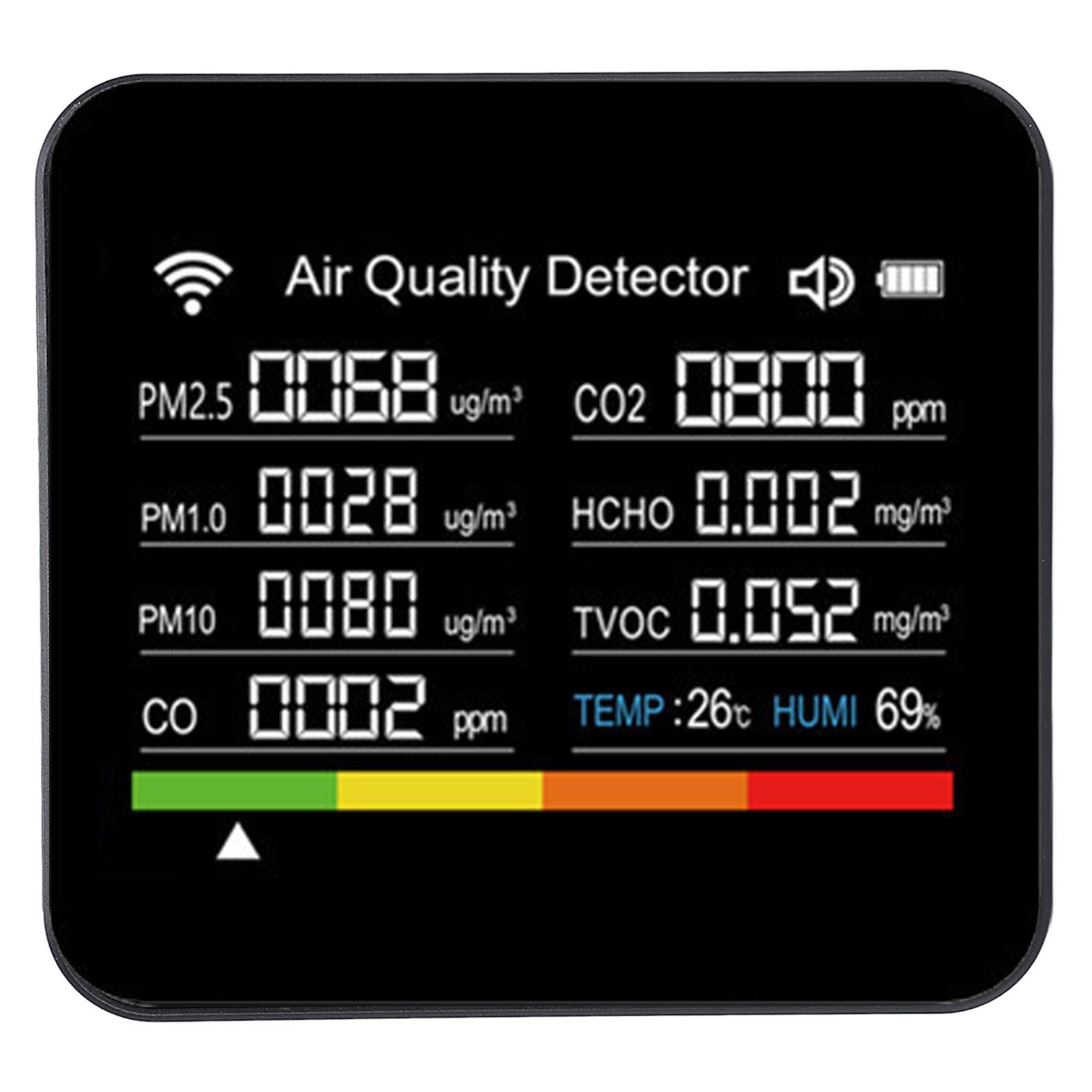 Smart Air Quality Meter 14 in 1 HCHO PM2.5 VOC Temperature Humidity Detector — image 1