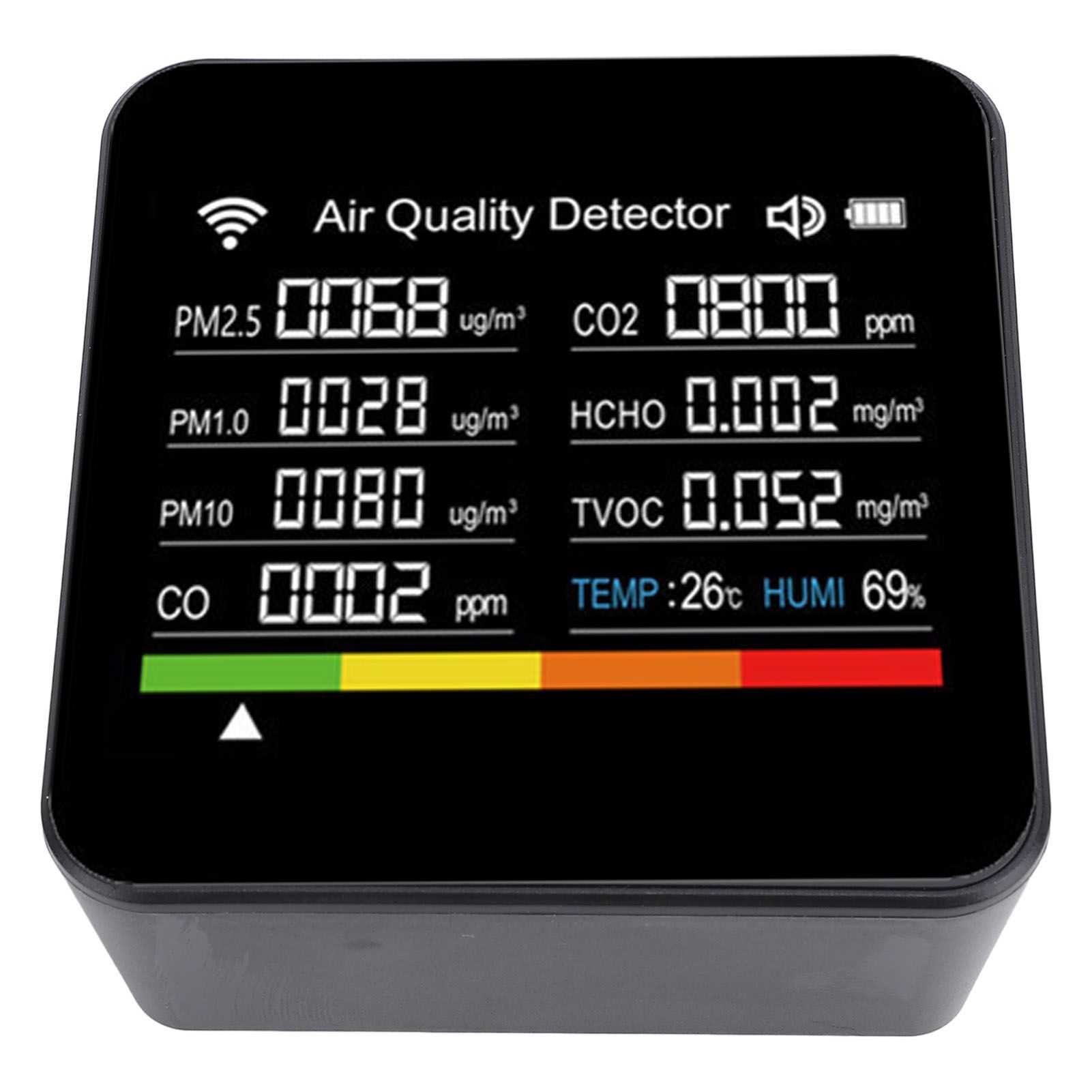 Smart Air Quality Meter 14 in 1 HCHO PM2.5 VOC Temperature Humidity Detector view 4