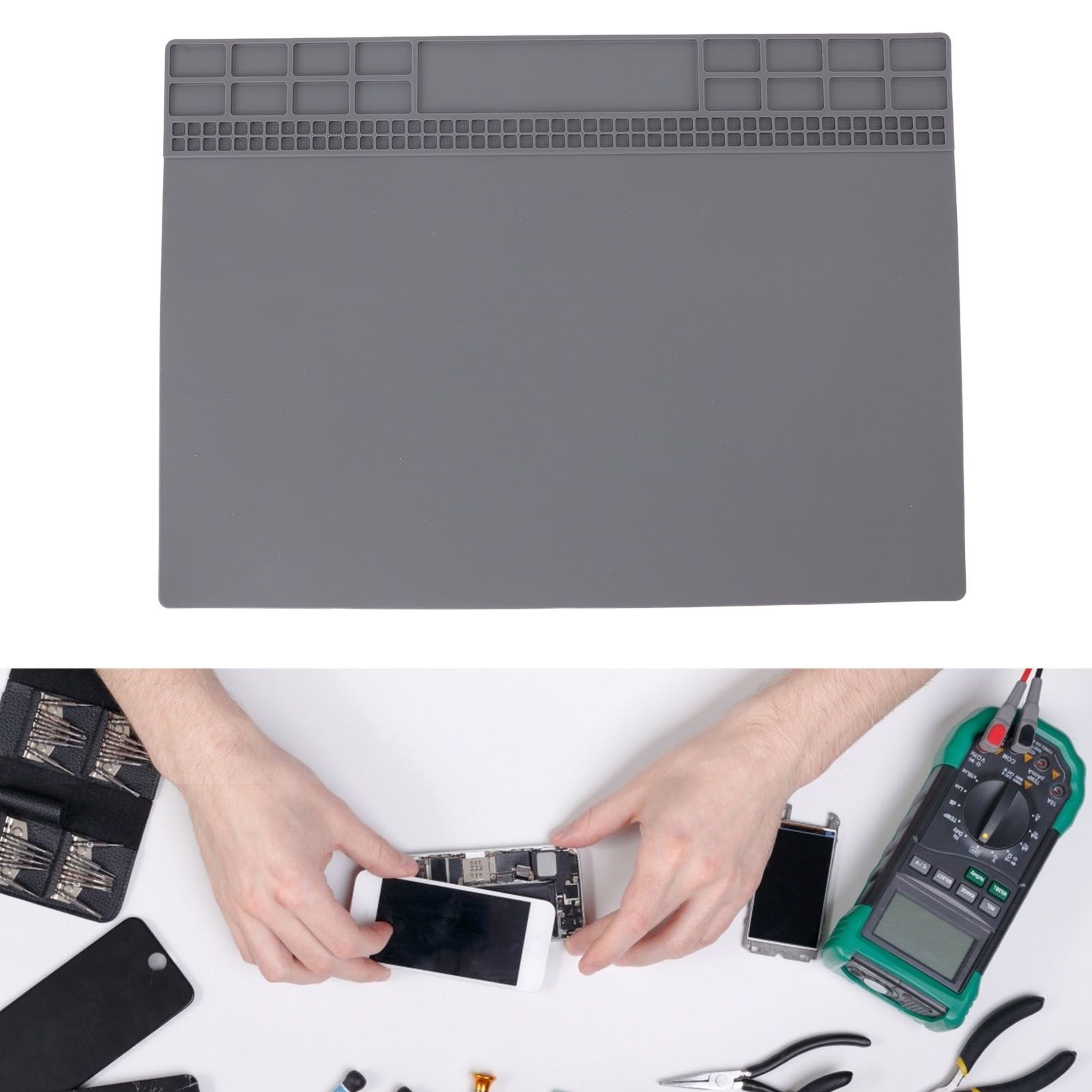 Solder Pad Silicone Soldering Mat Insulation Silicone Repair Mat for Soldering view 12