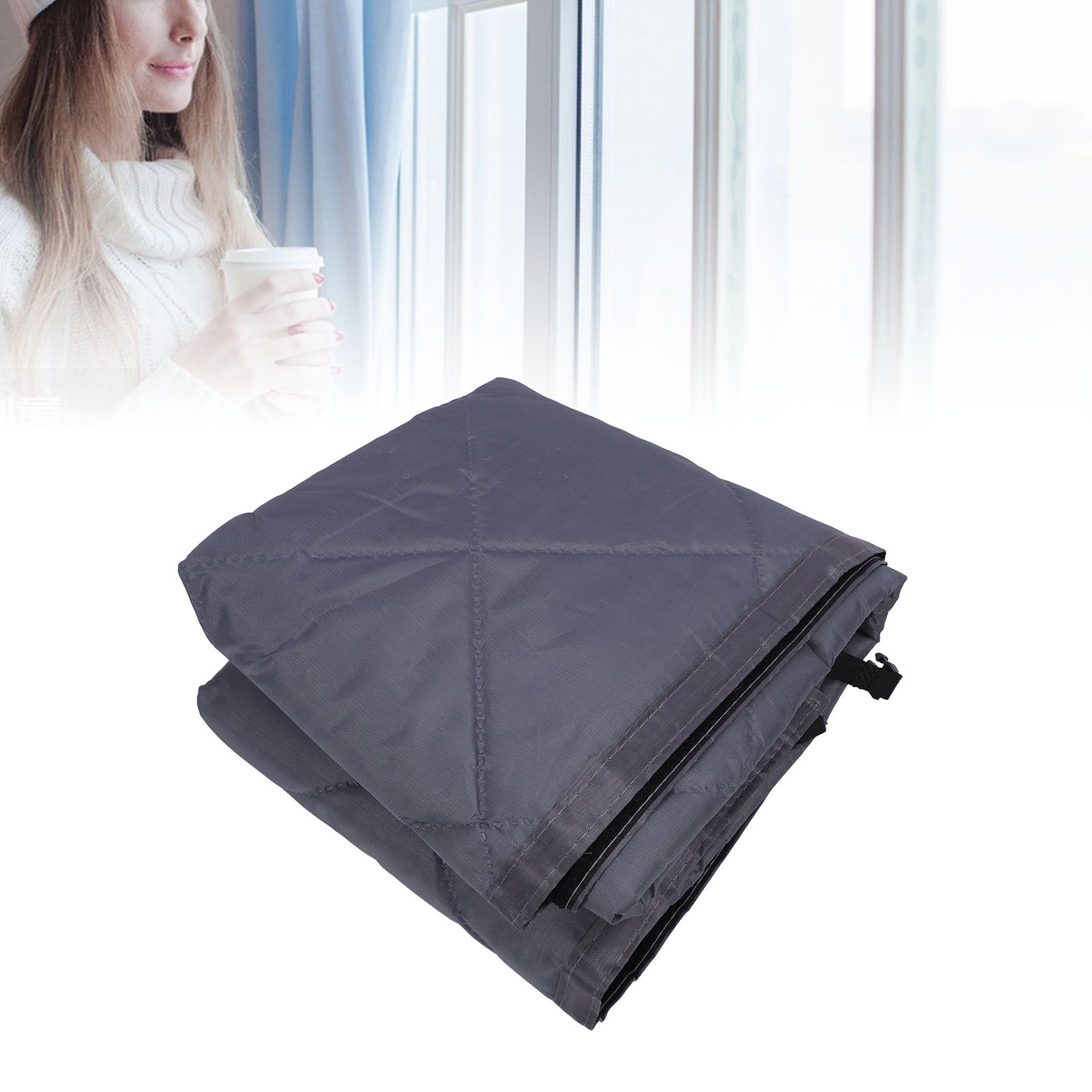 Insulated Window Cover 3 Layer Oxford Fabric Cotton Filled Anti Freeze Winter view 12