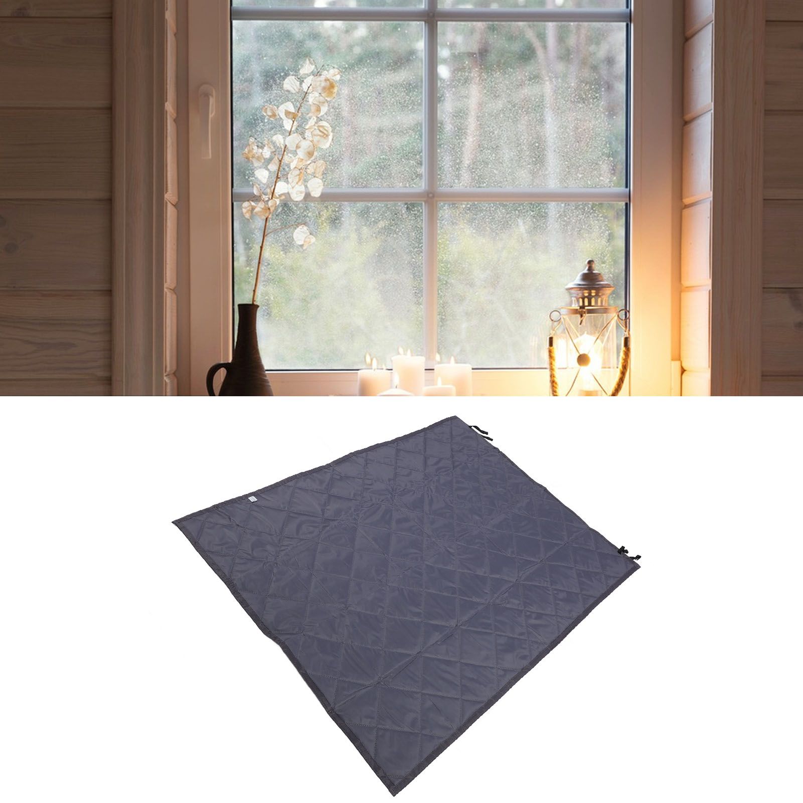 Insulated Window Cover 3 Layer Oxford Fabric Cotton Filled Anti Freeze Winter view 12