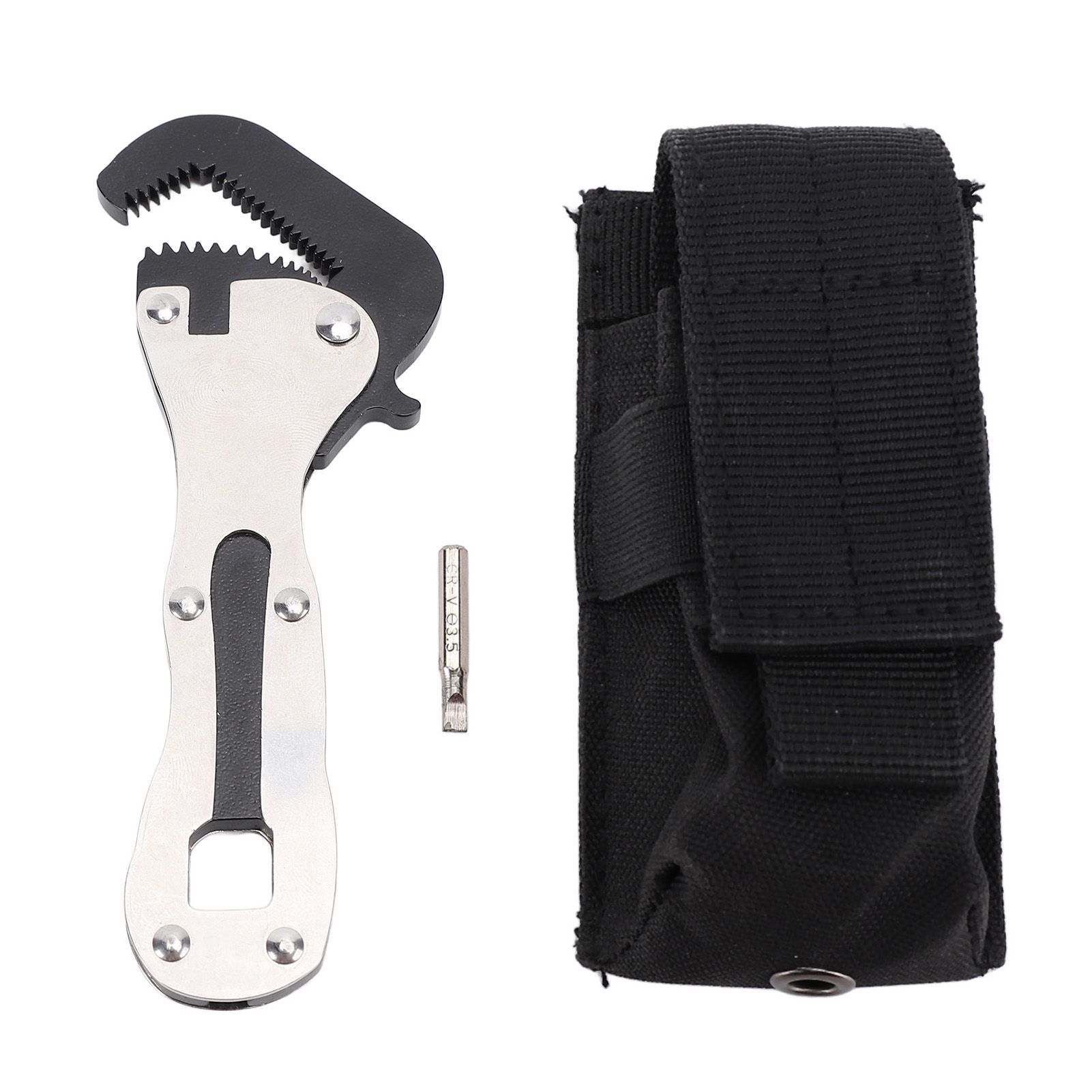 Auto Adjusting Pipe Wrench Steel Compact Ergonomic Handle Multifunctional for view 3