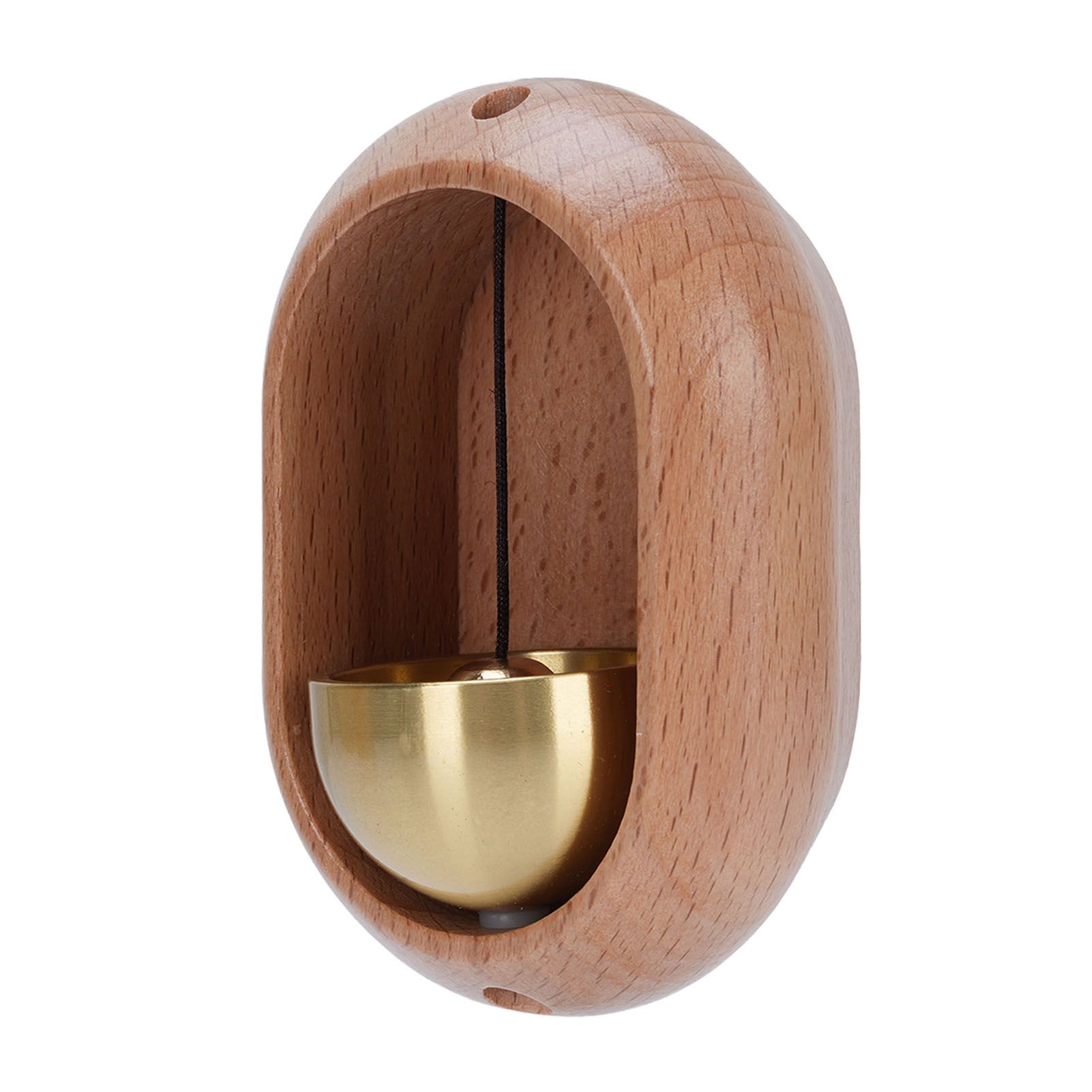 Shopkeepers Bell for Door Opening Brass Wood Decorative Doorbell Ornament with view 4