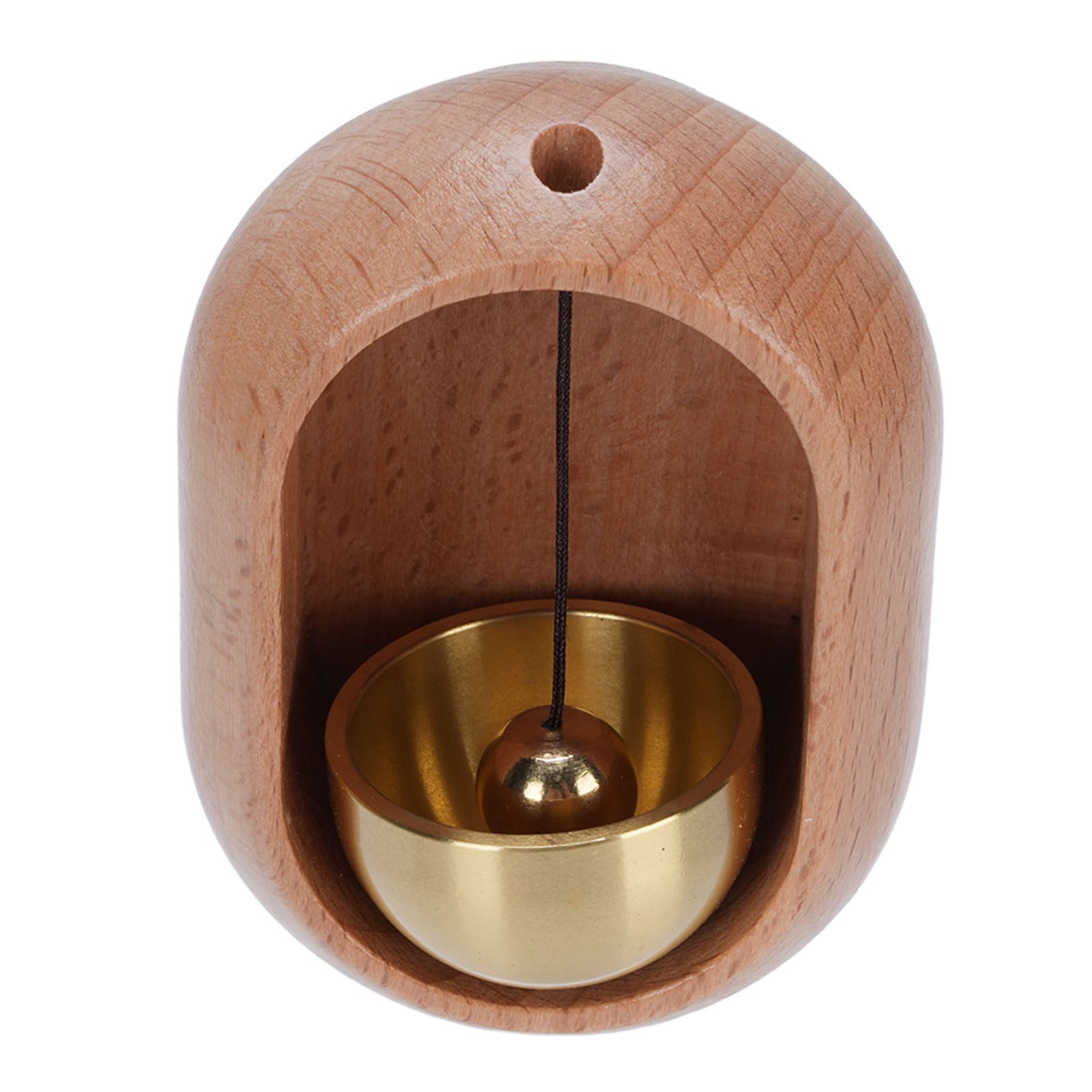 Shopkeepers Bell for Door Opening Brass Wood Decorative Doorbell Ornament with view 8