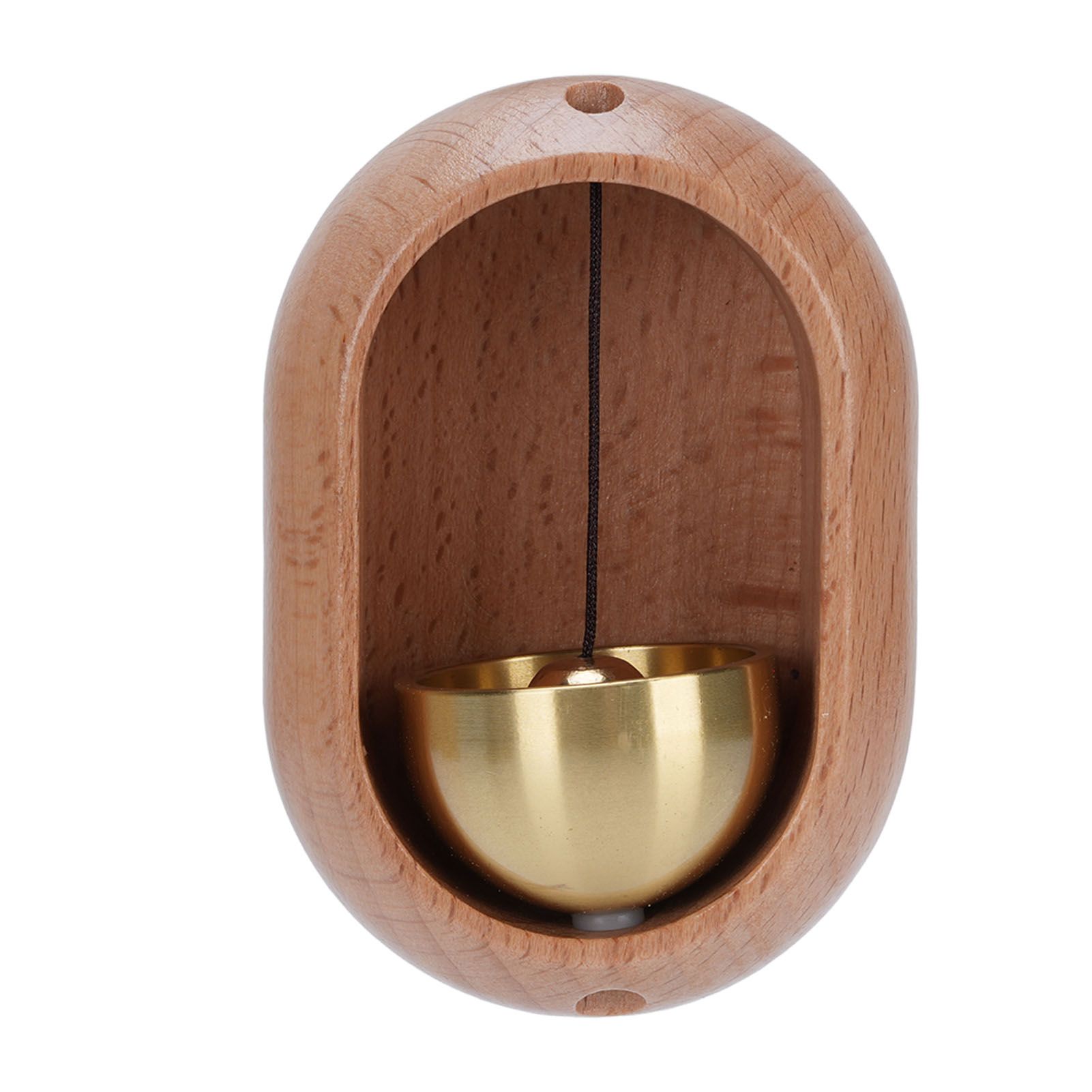 Shopkeepers Bell for Door Opening Brass Wood Decorative Doorbell Ornament with view 9