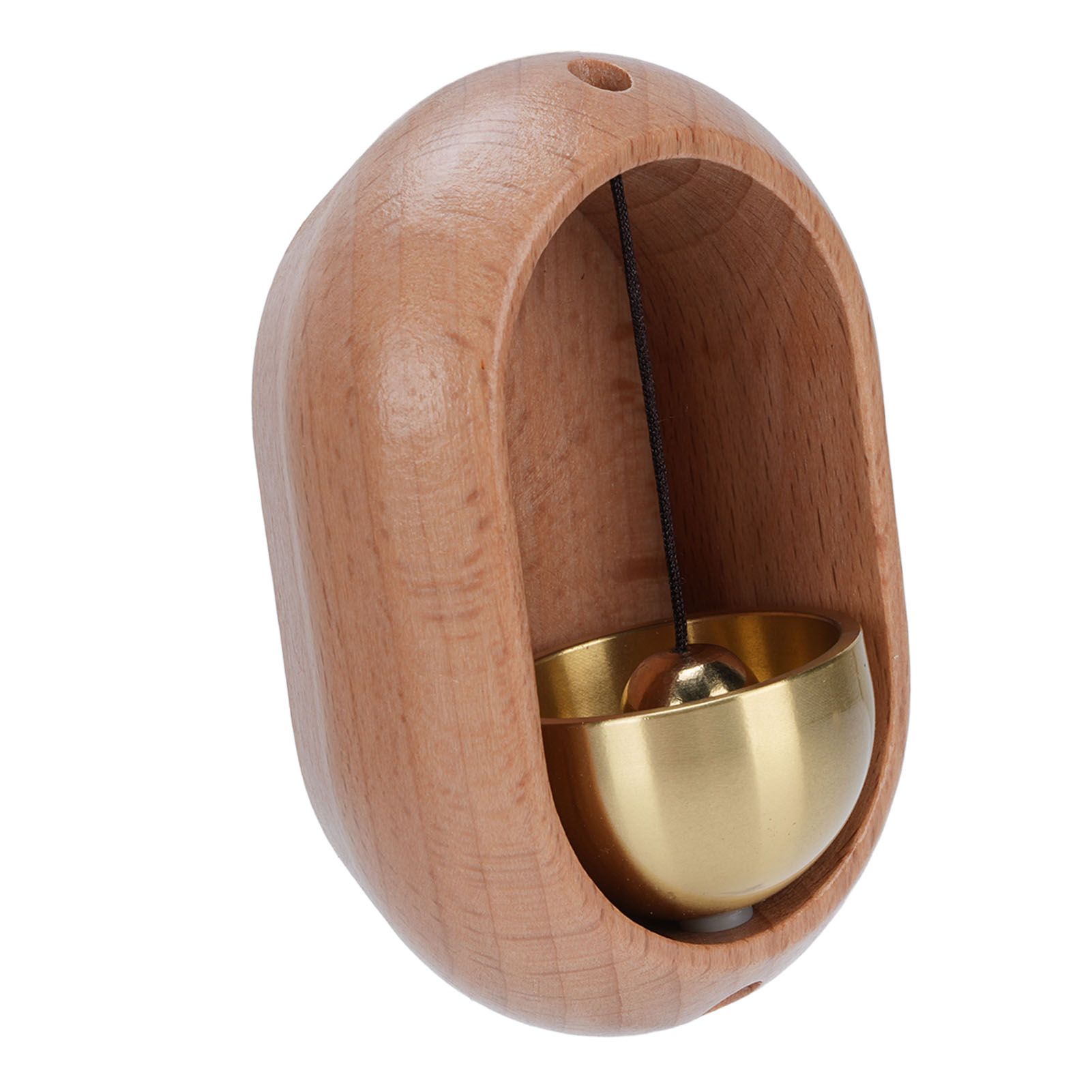 Shopkeepers Bell for Door Opening Brass Wood Decorative Doorbell Ornament with view 10