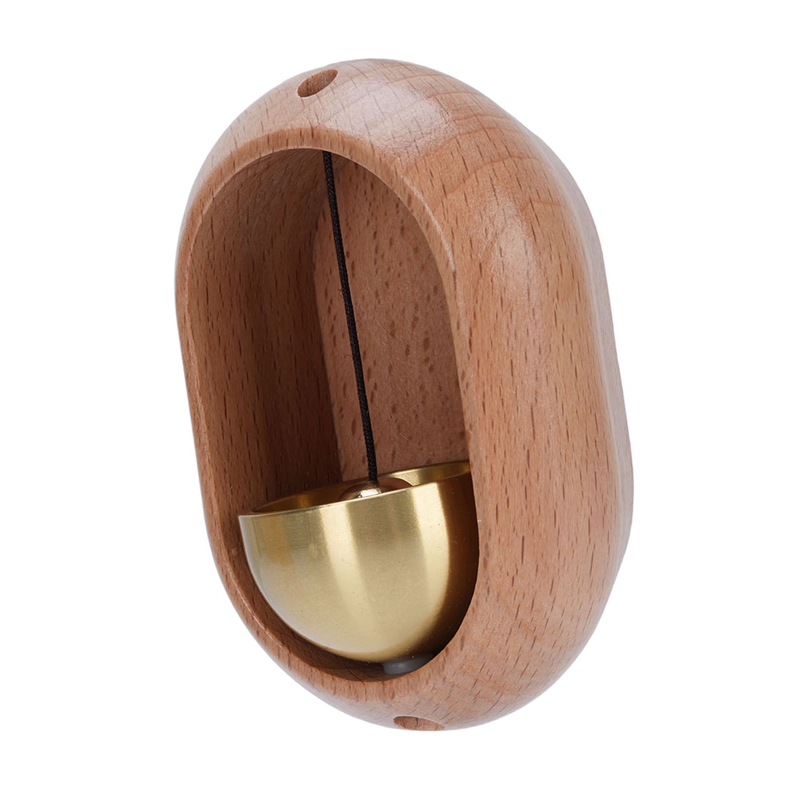 Shopkeepers Bell for Door Opening Brass Wood Decorative Doorbell Ornament with view 11