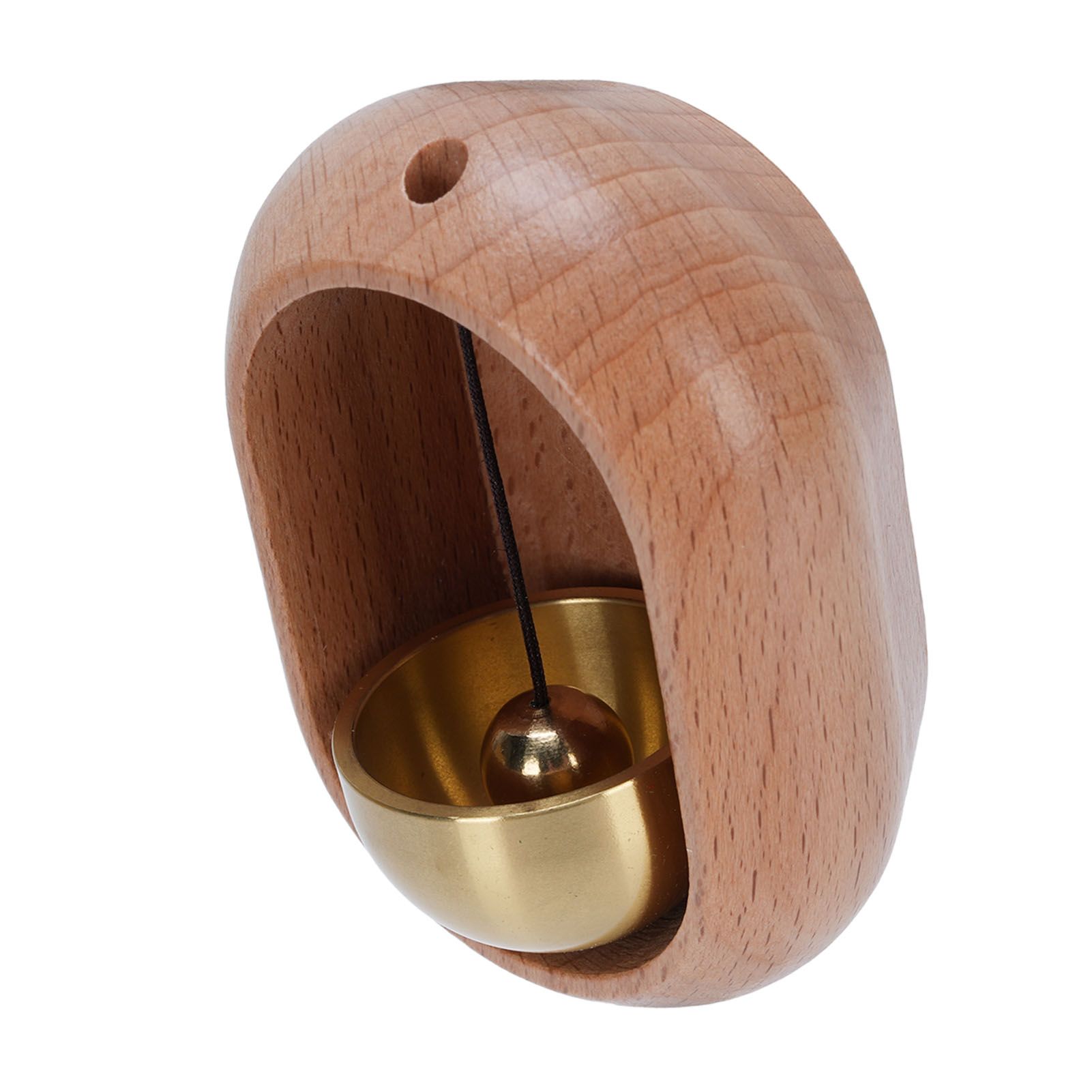 Shopkeepers Bell for Door Opening Brass Wood Decorative Doorbell Ornament with view 12